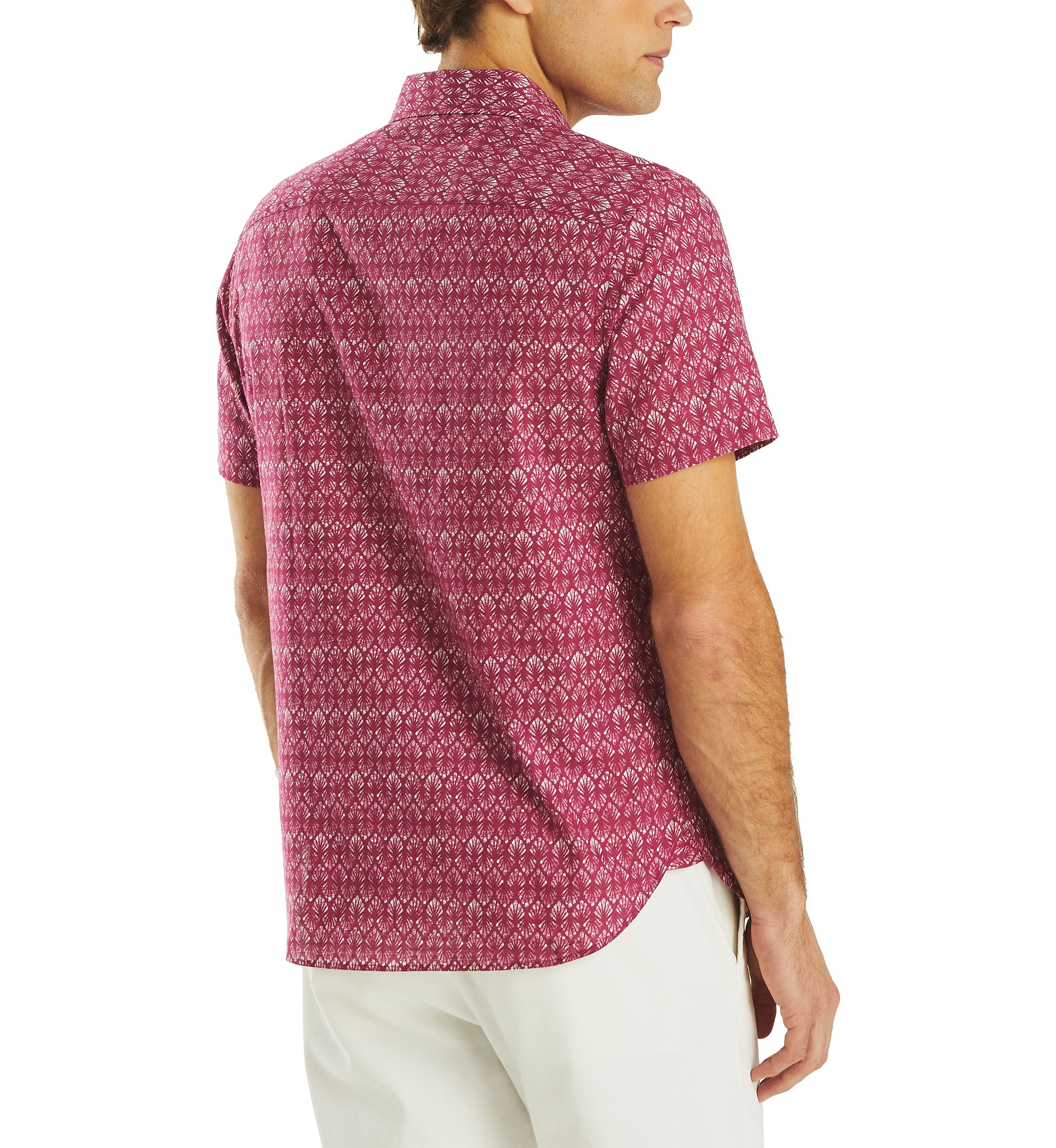 Big & Tall Striped Short Sleeve Camp Shirt