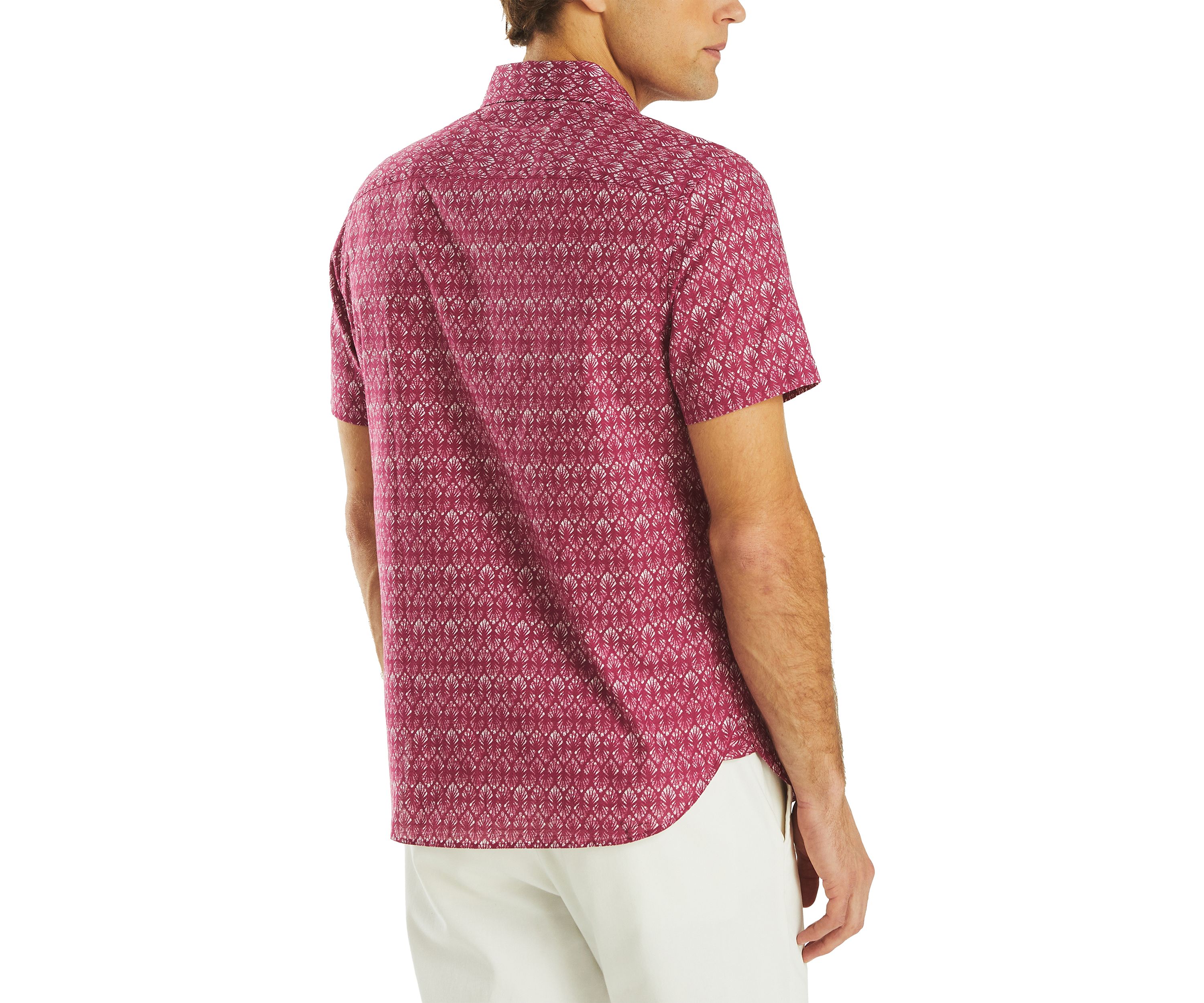 Big & Tall Striped Short Sleeve Camp Shirt