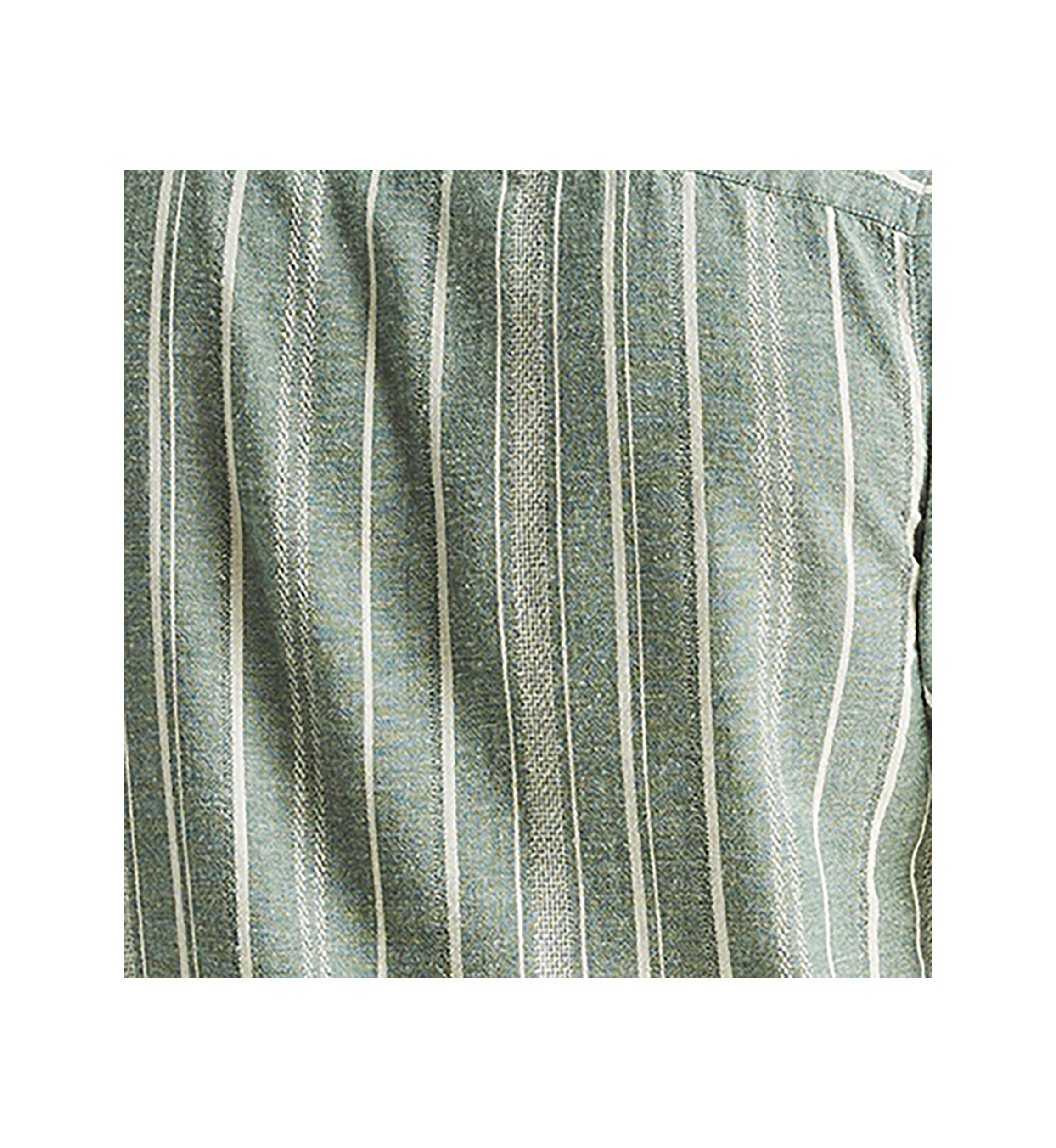 Big & Tall Striped Short Sleeve Camp Shirt