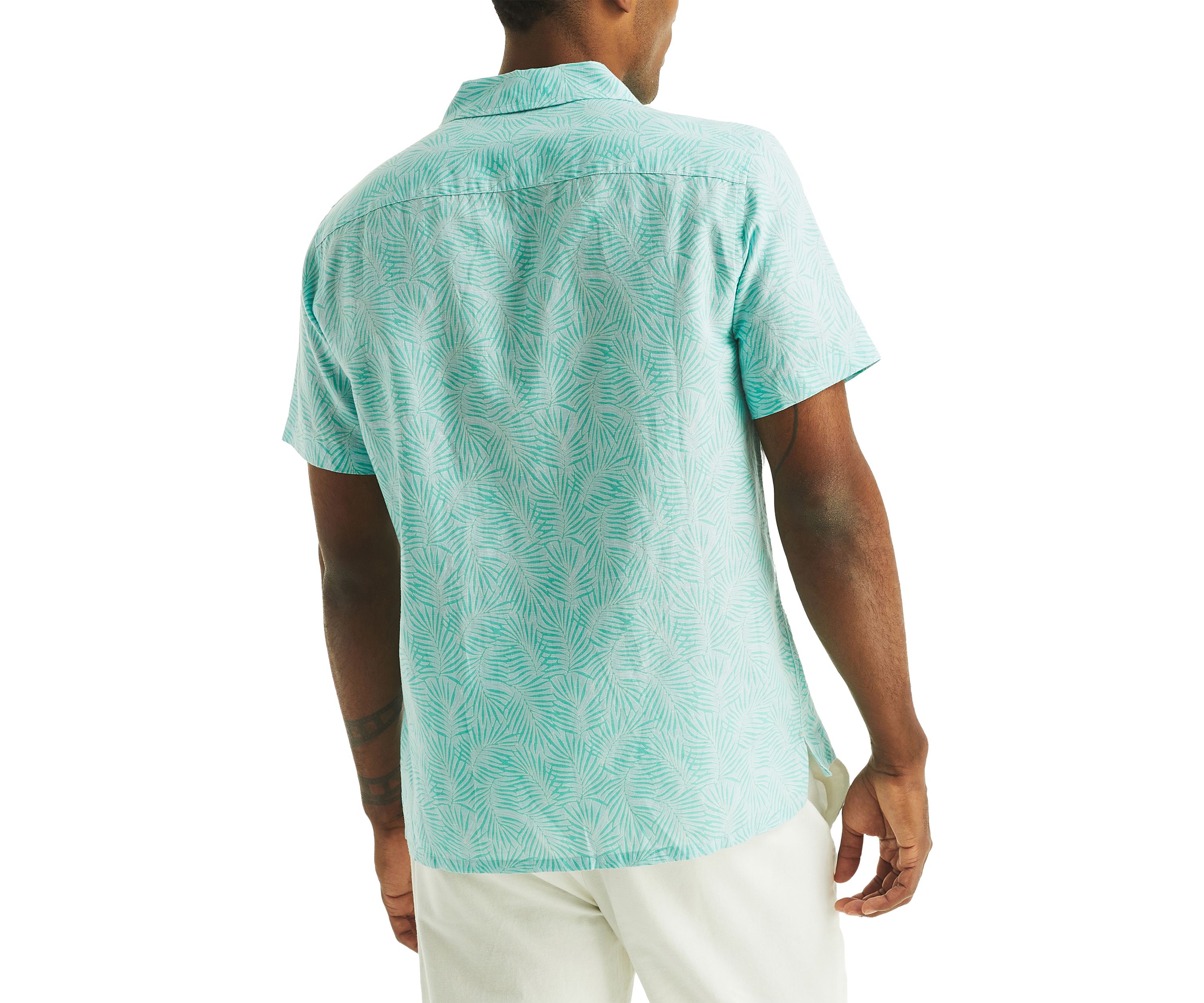 Big & Tall Printed Short Sleeve Camp Shirt