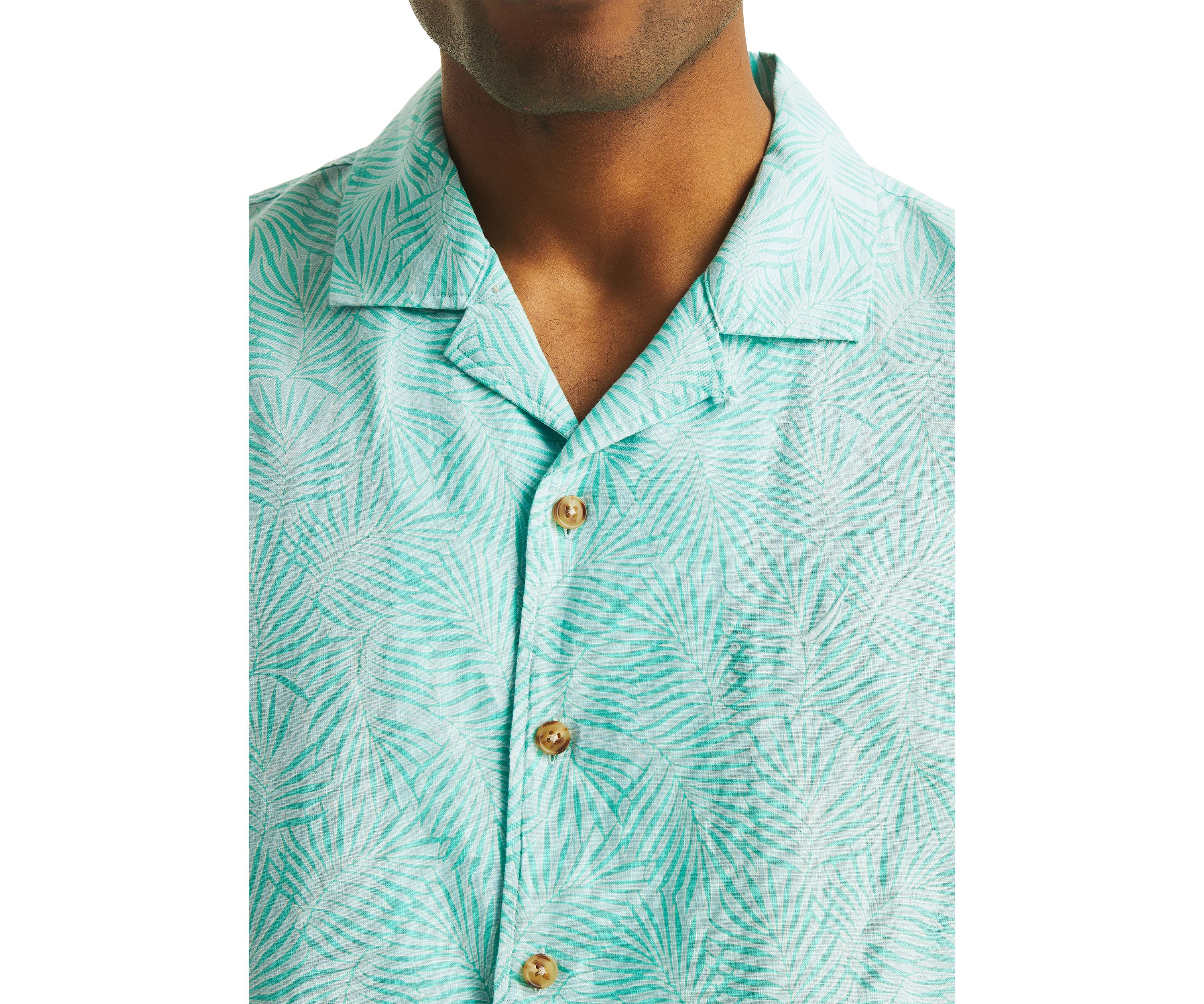 Big & Tall Printed Short Sleeve Camp Shirt