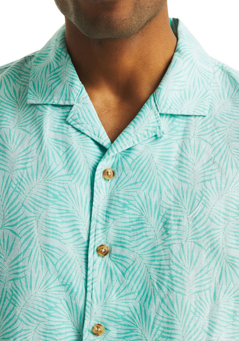 Big & Tall Printed Short Sleeve Camp Shirt