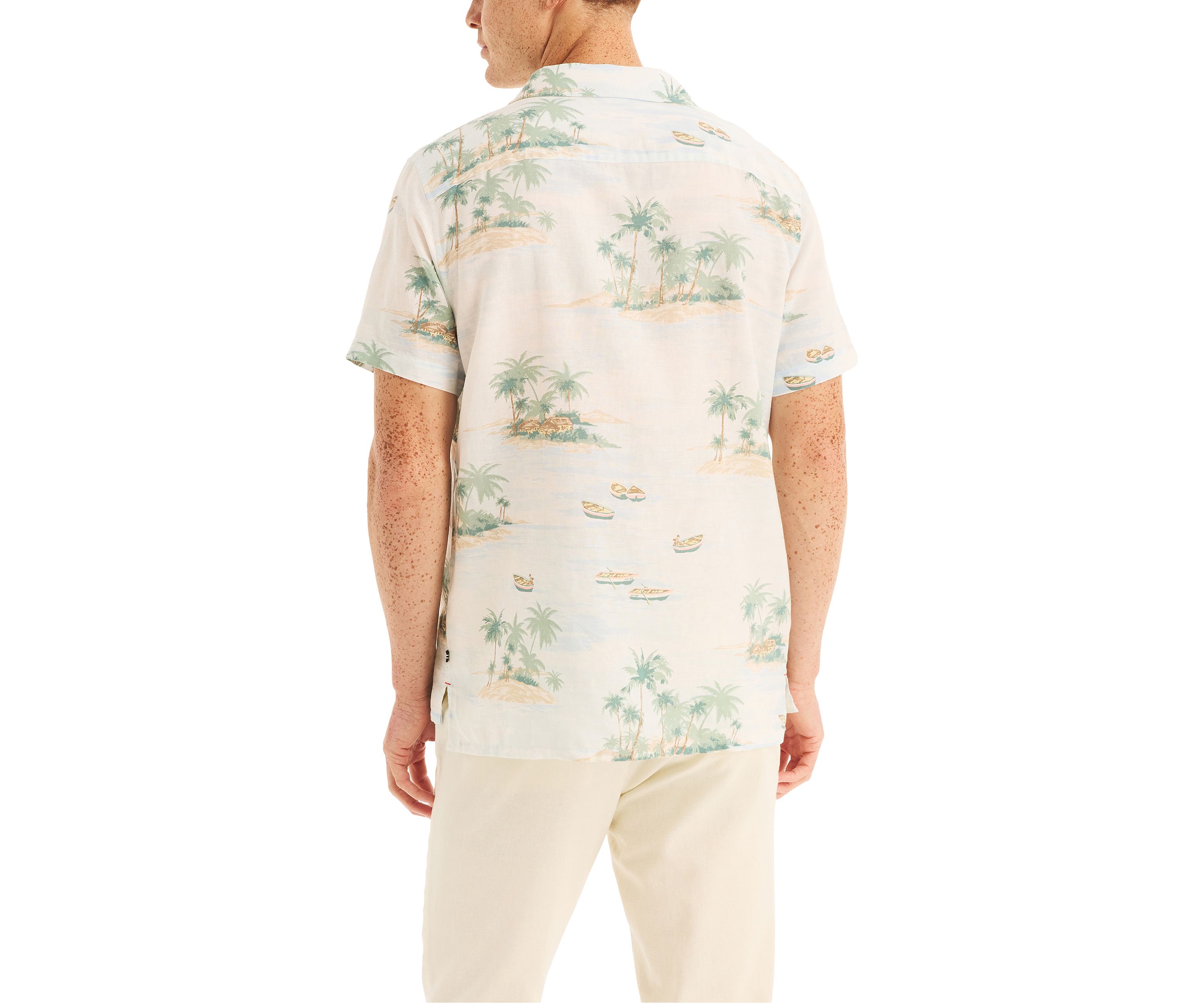 Big & Tall Nautica Printed Short-Sleeve Camp Shirt