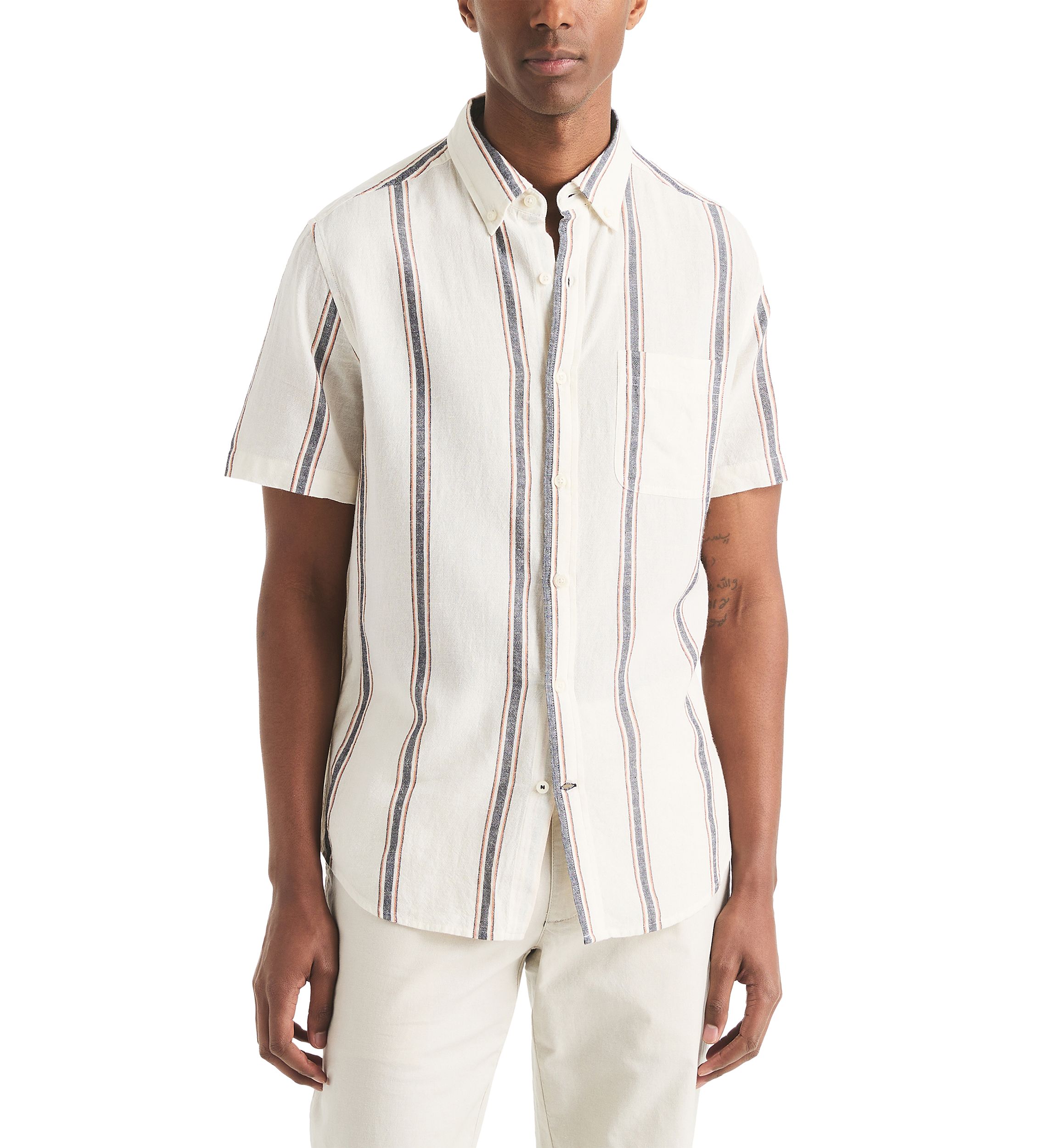 Big & Tall Striped Short-Sleeve Shirt