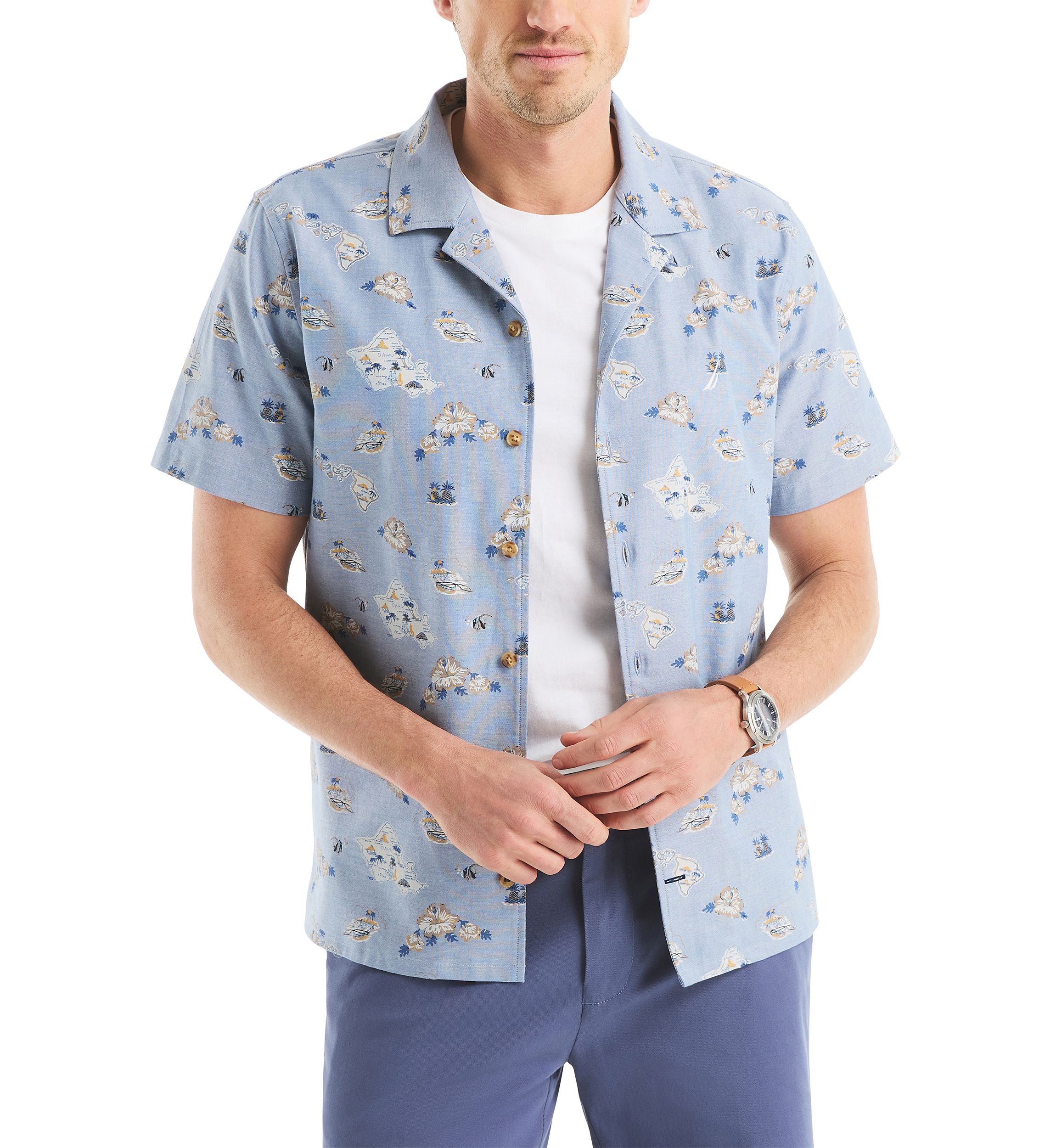 Big & Tall Printed Short-Sleeve Shirt