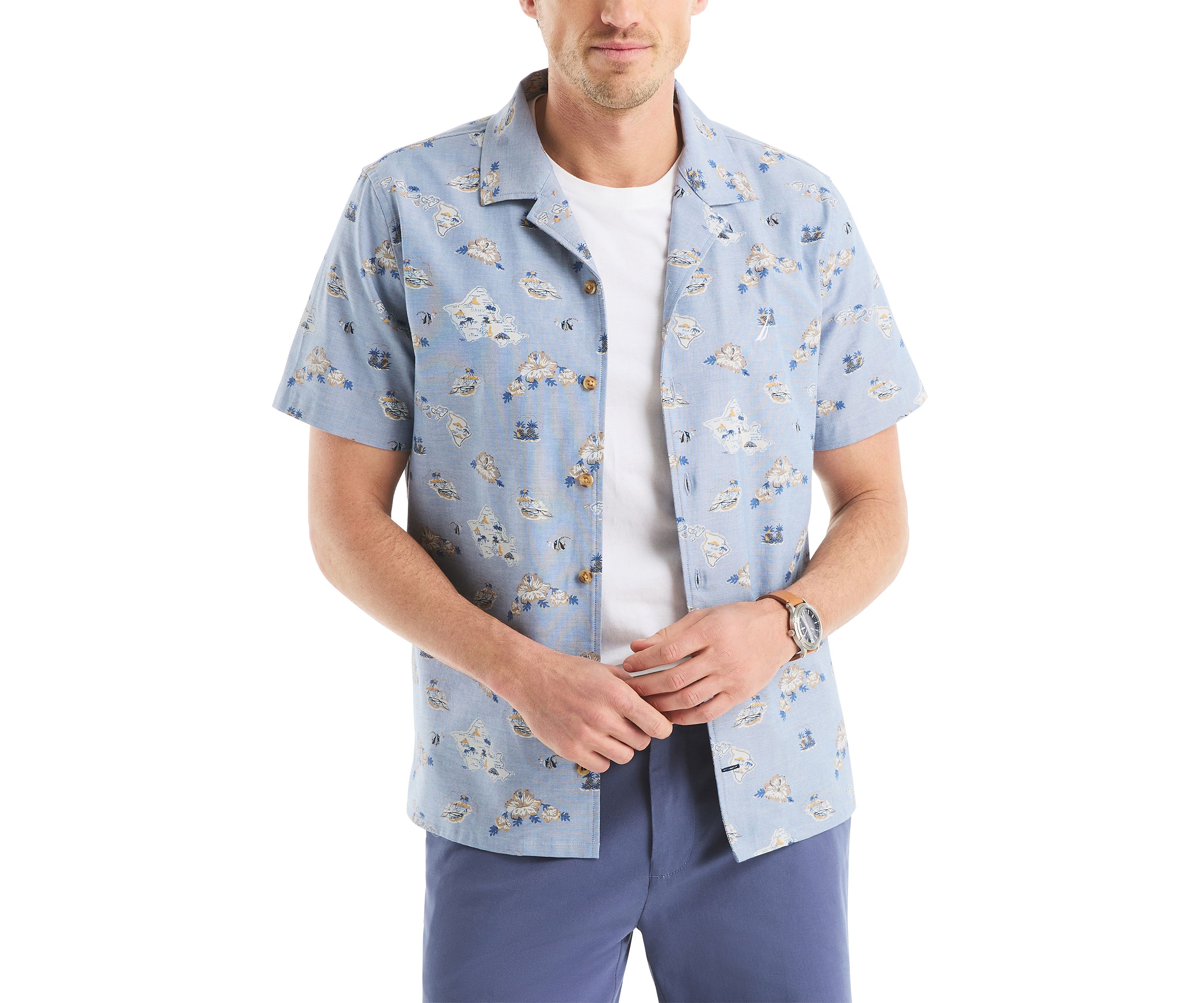 Big & Tall Printed Short-Sleeve Shirt