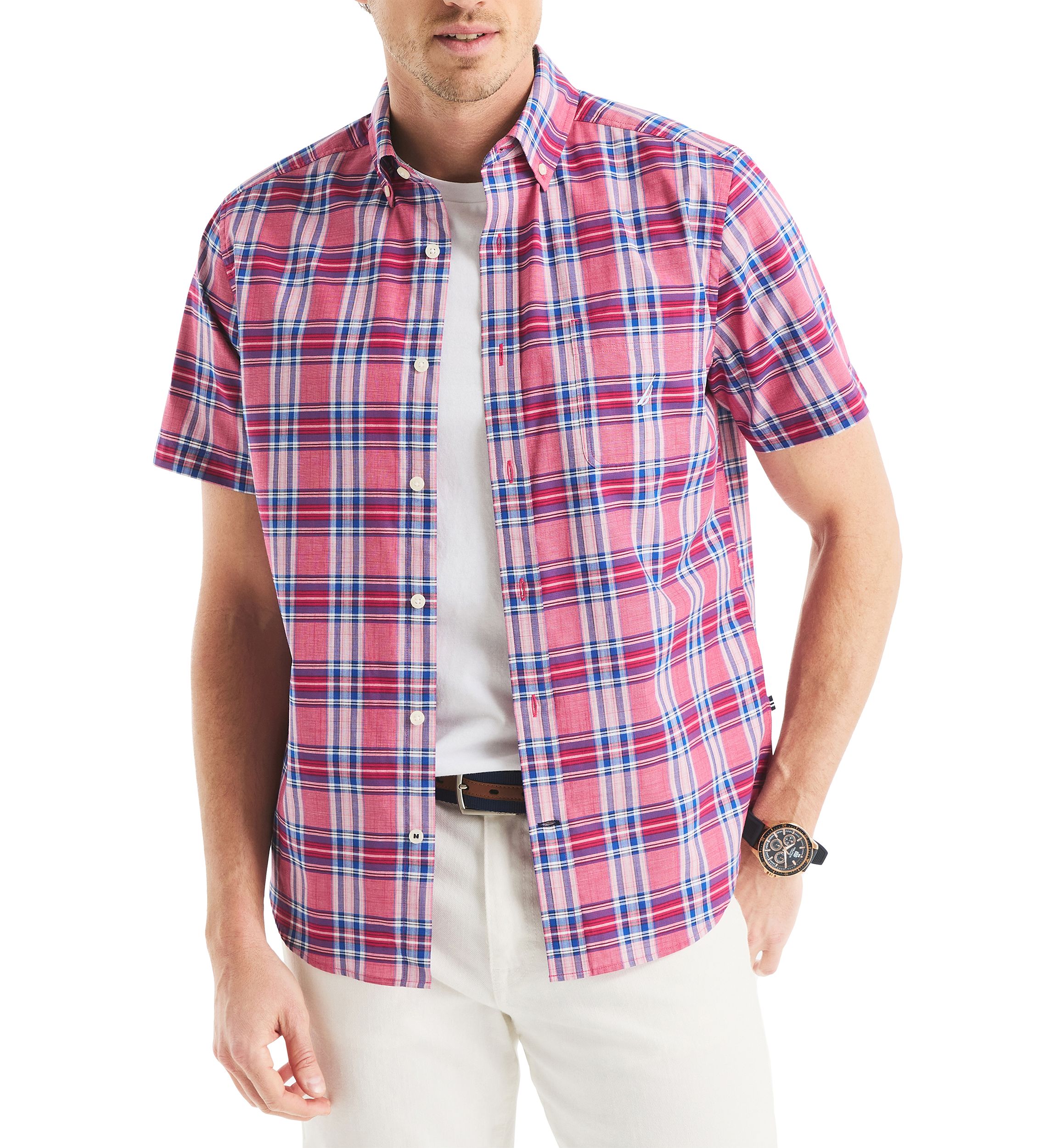 Big & Tall Plaid Short Sleeve Shirt