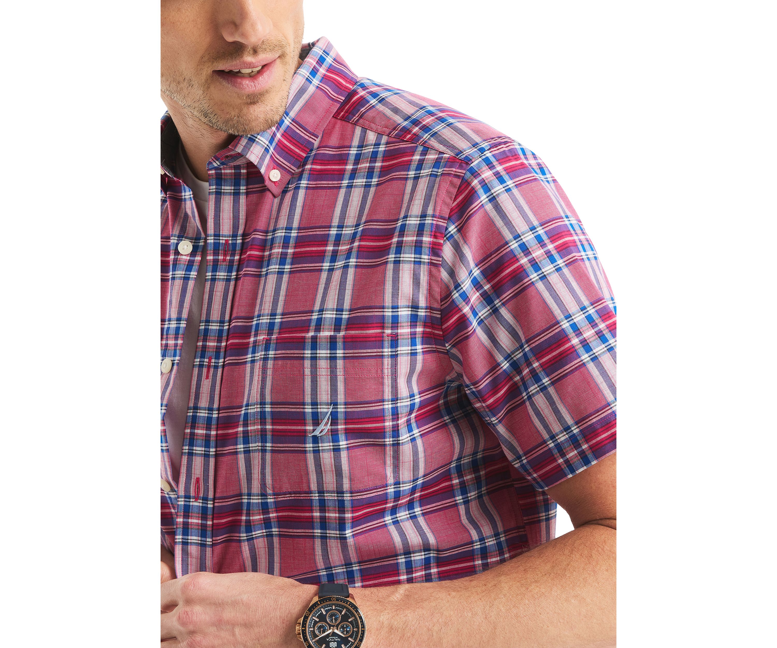 Big & Tall Plaid Short Sleeve Shirt