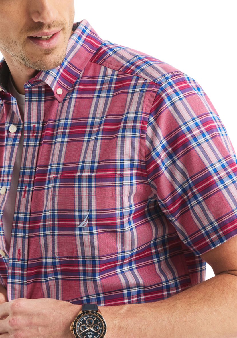Big & Tall Plaid Short Sleeve Shirt