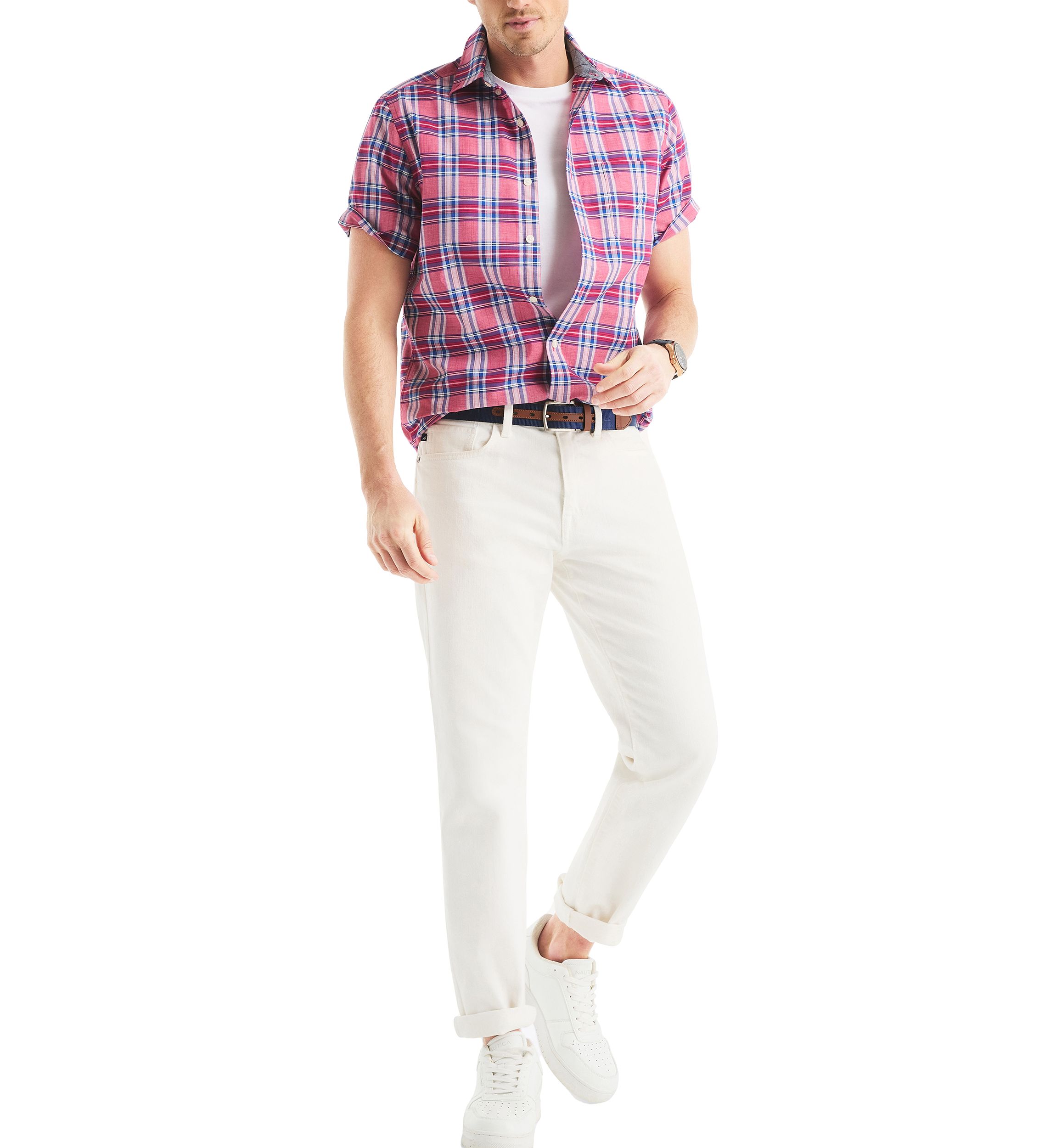 Big & Tall Plaid Short Sleeve Shirt
