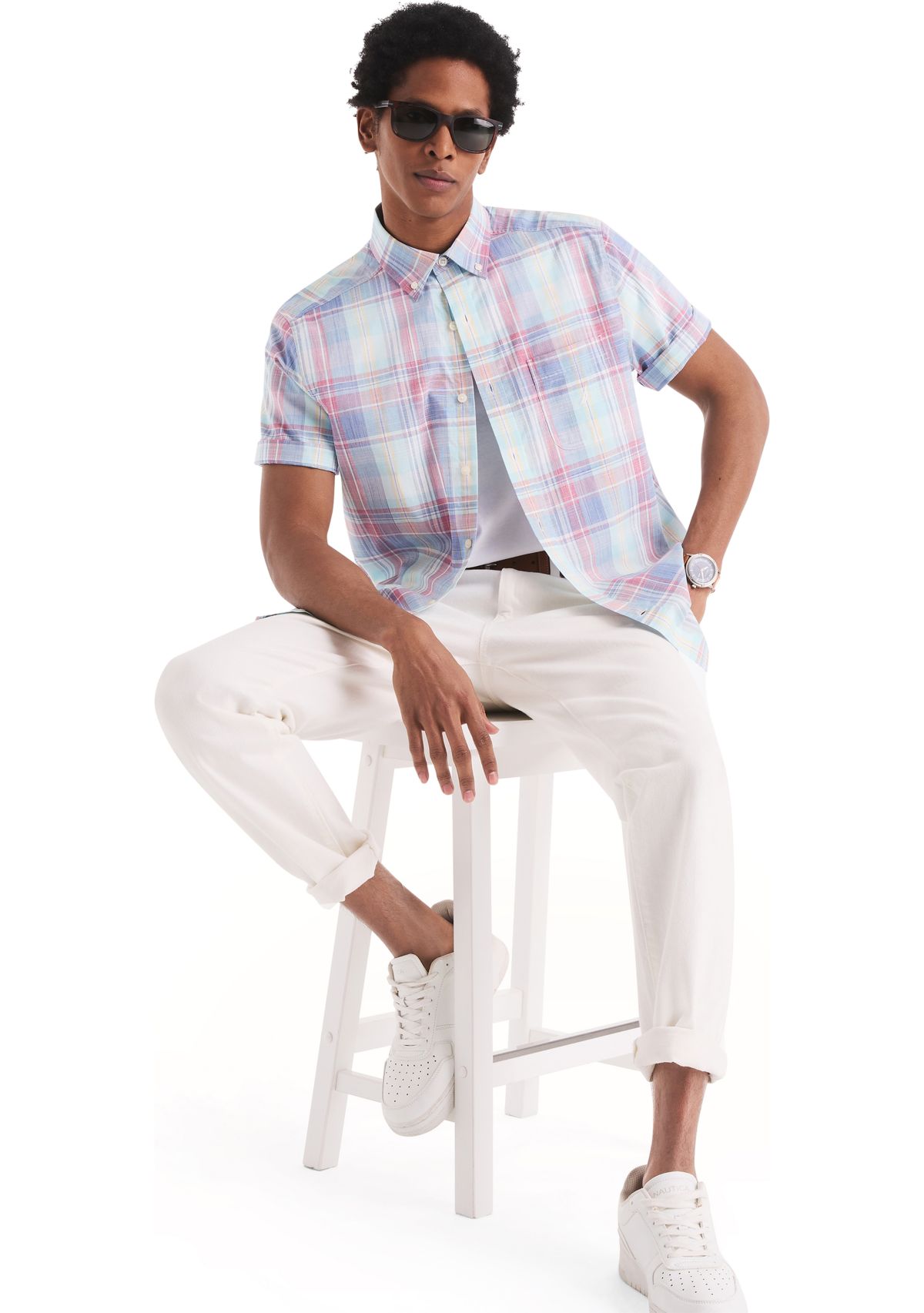 Big & Tall Plaid Short-Sleeve Shirt