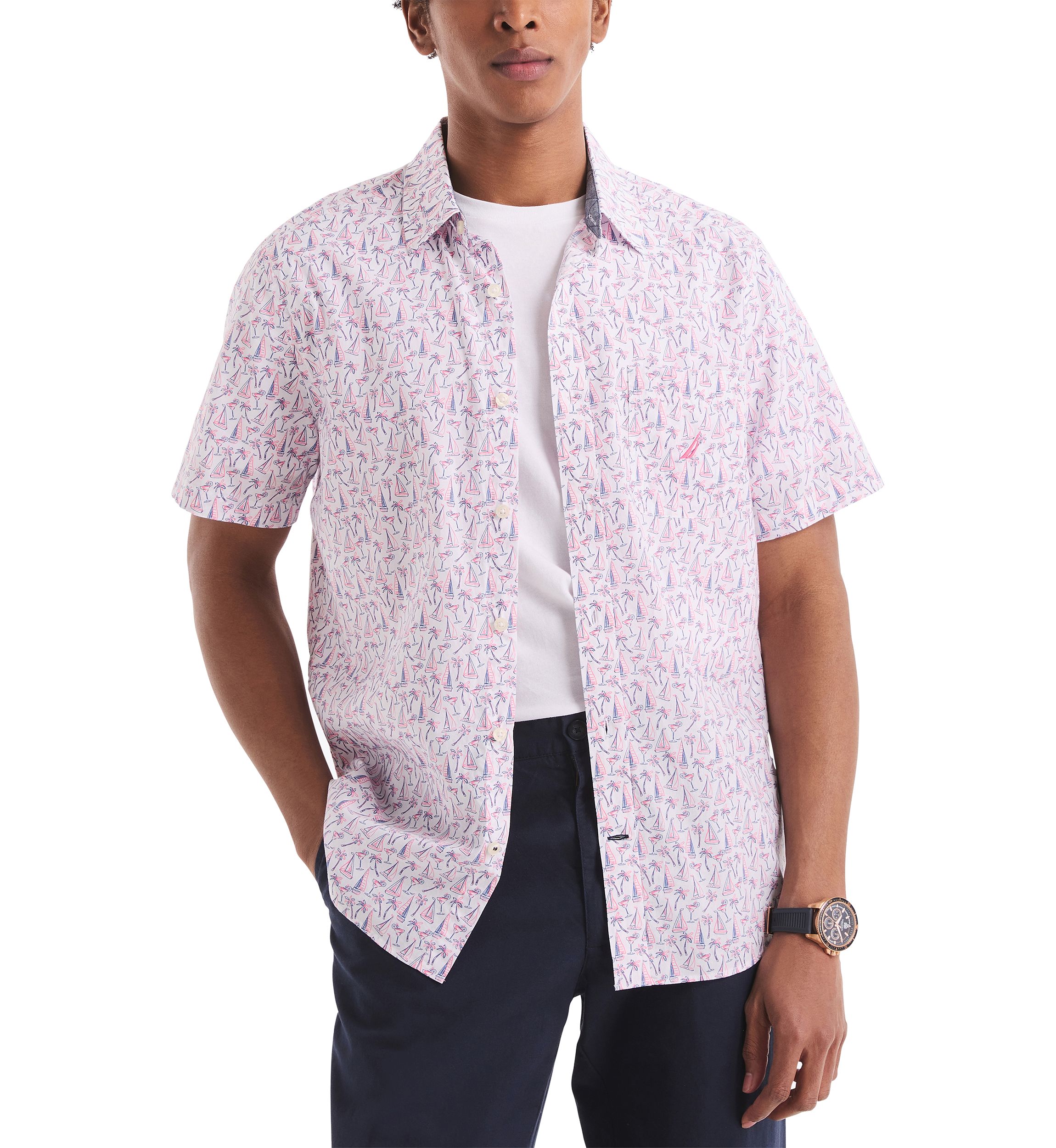 Big & Tall Printed Short-Sleeve Shirt