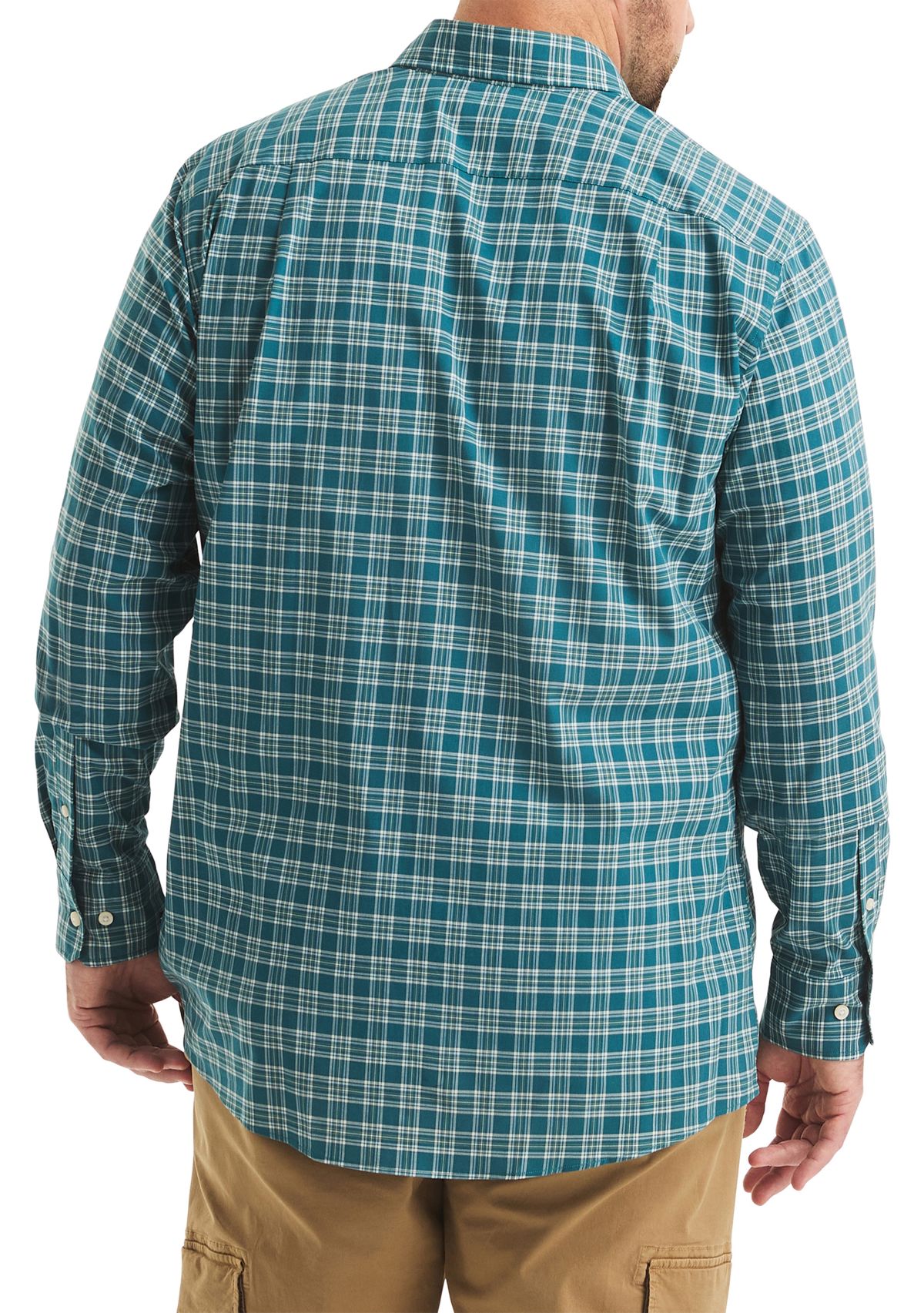 Big & Tall Long Sleeve Plaid Dress Shirt 