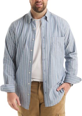 Nautica Men's Big & Tall Oxford Stripe Shirt, 4XL Big