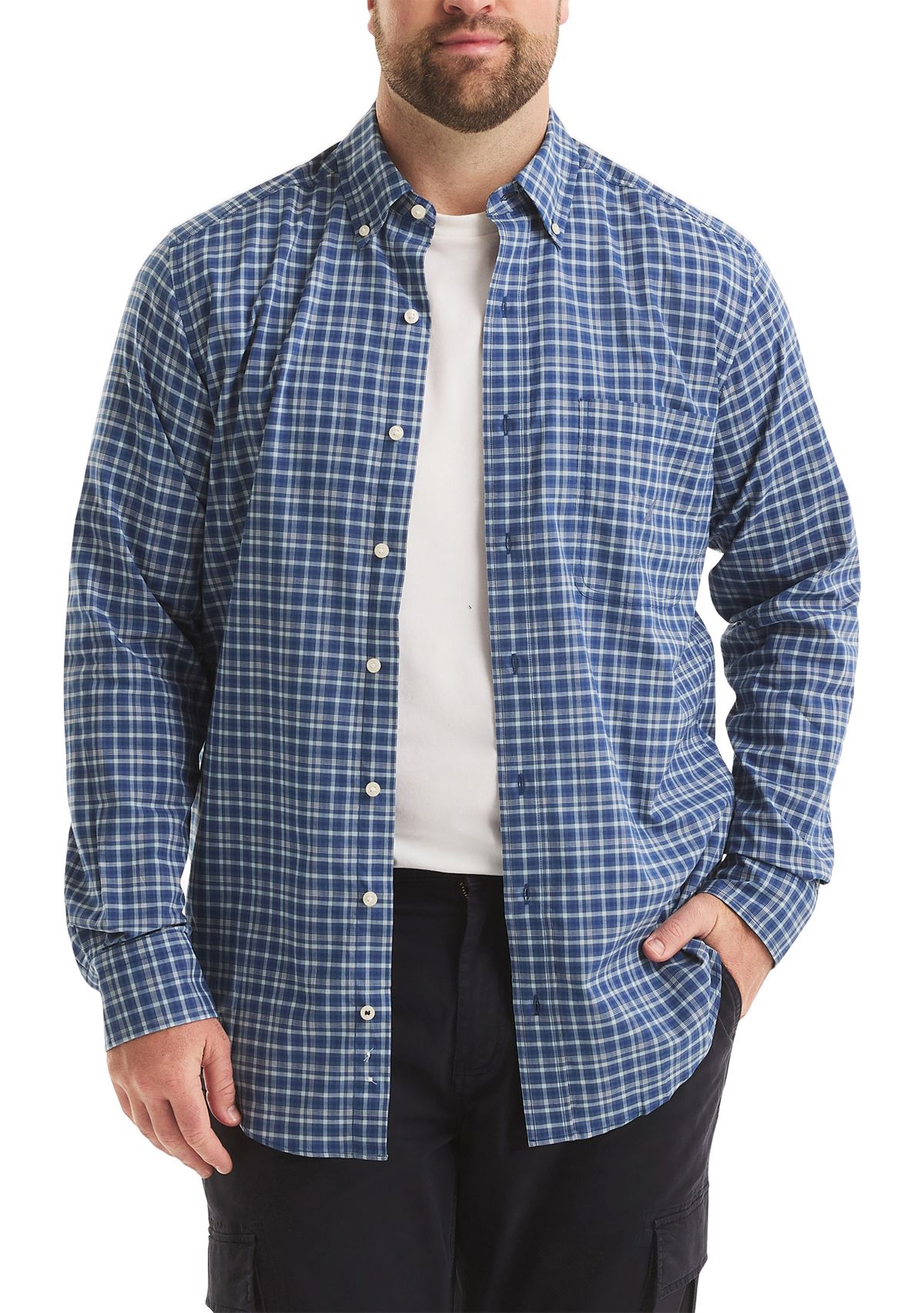 Big & Tall Long Sleeve Plaid Shirt 