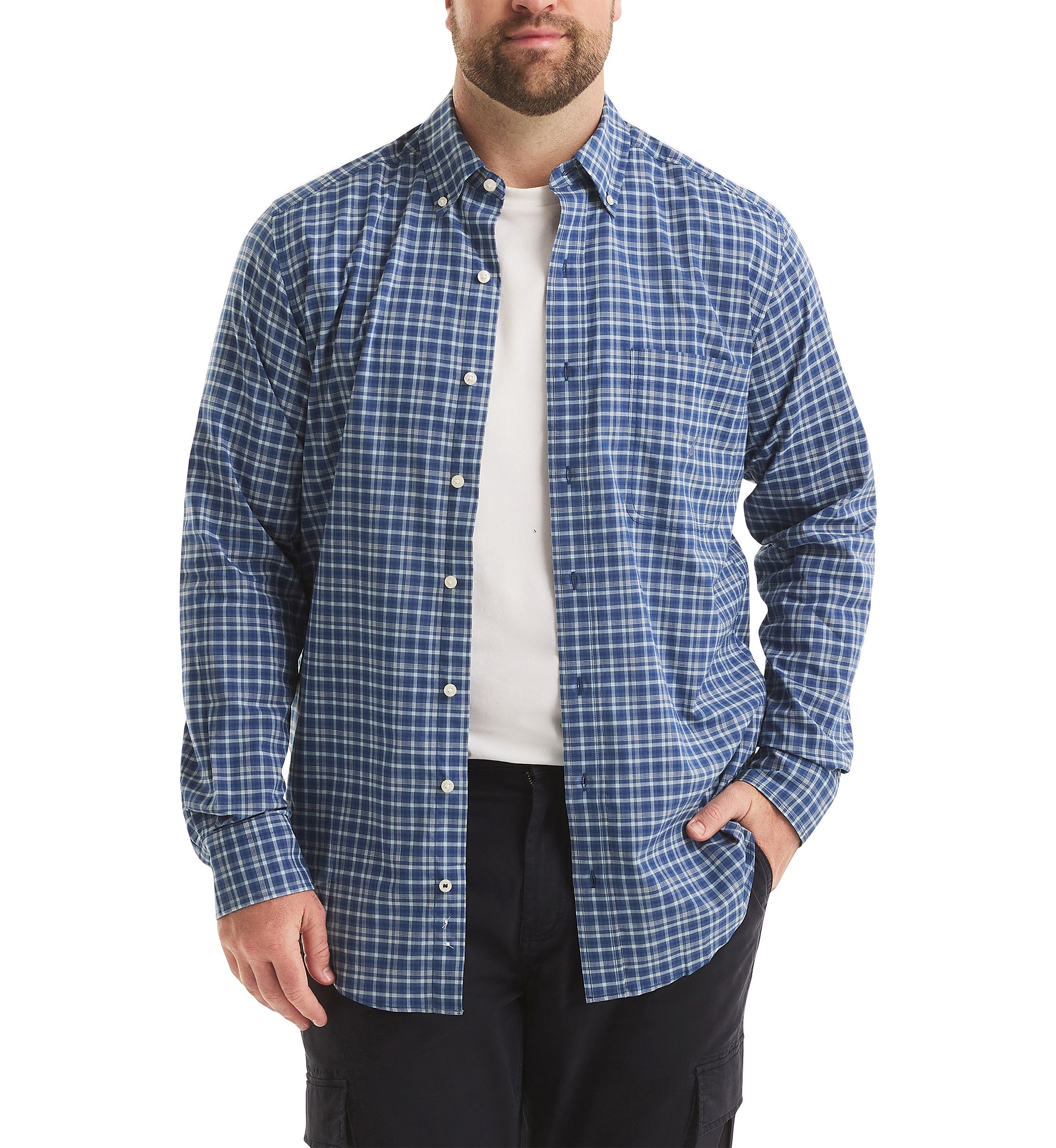 Big & Tall Long Sleeve Plaid Shirt 