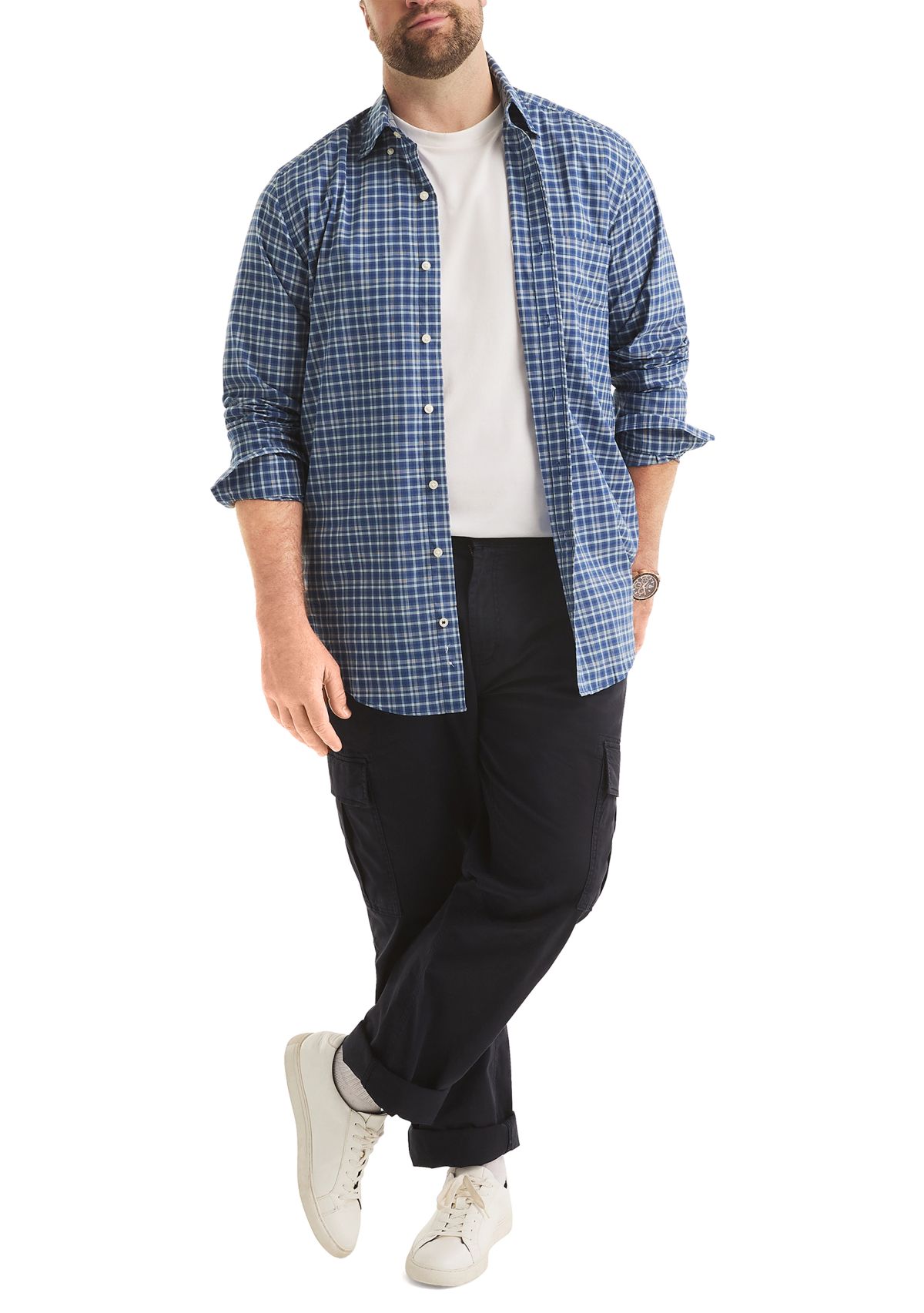 Big & Tall Long Sleeve Plaid Shirt 