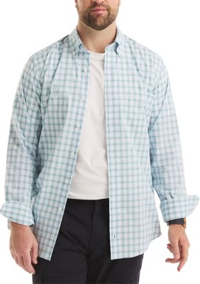 Nautica Men's Big & Tall Long Sleeve Plaid Cotton Shirt, 3XL Tall