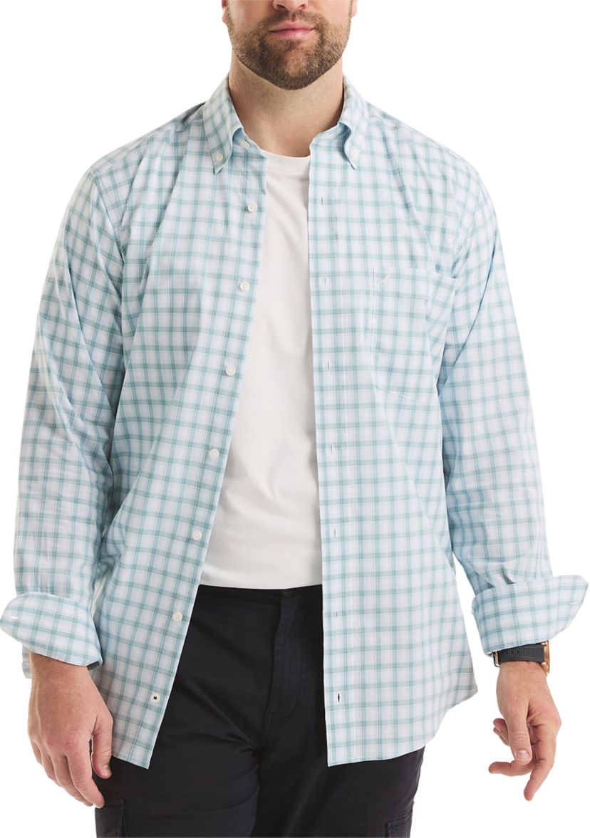 Big & Tall Long Sleeve Plaid Cotton Shirt 