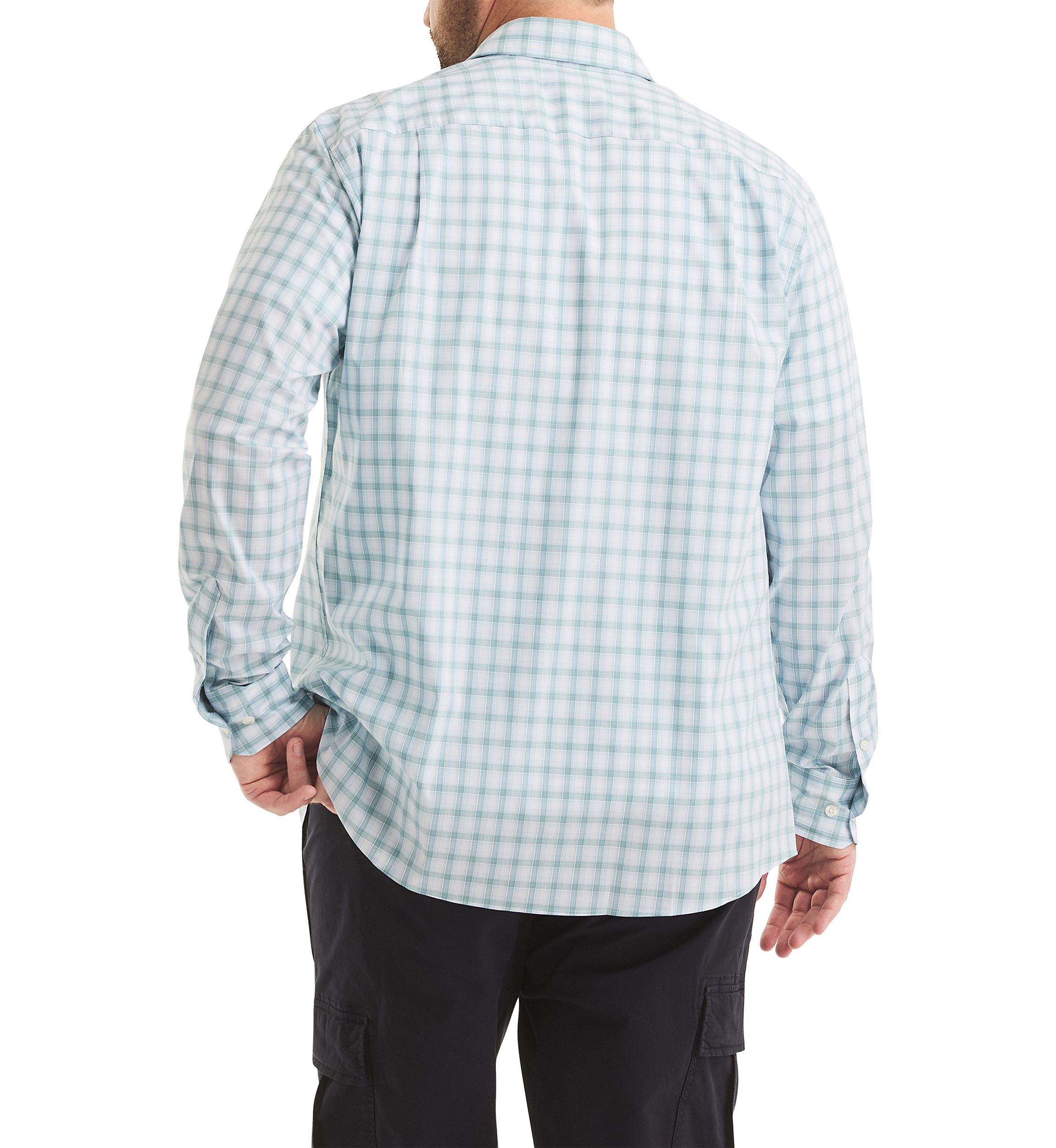 Big & Tall Long Sleeve Plaid Cotton Shirt 