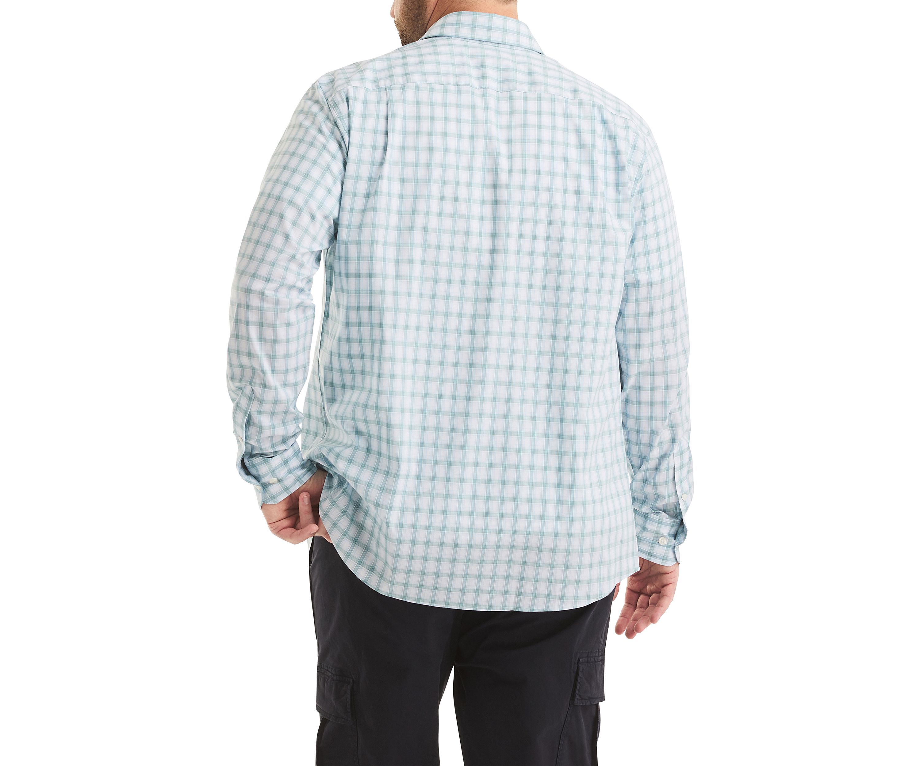Big & Tall Long Sleeve Plaid Cotton Shirt 