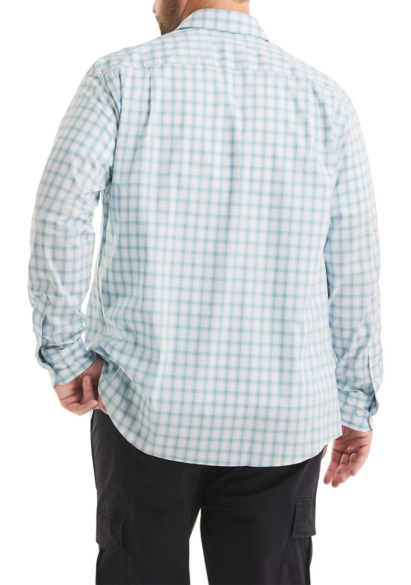 Big & Tall Long Sleeve Plaid Cotton Shirt 