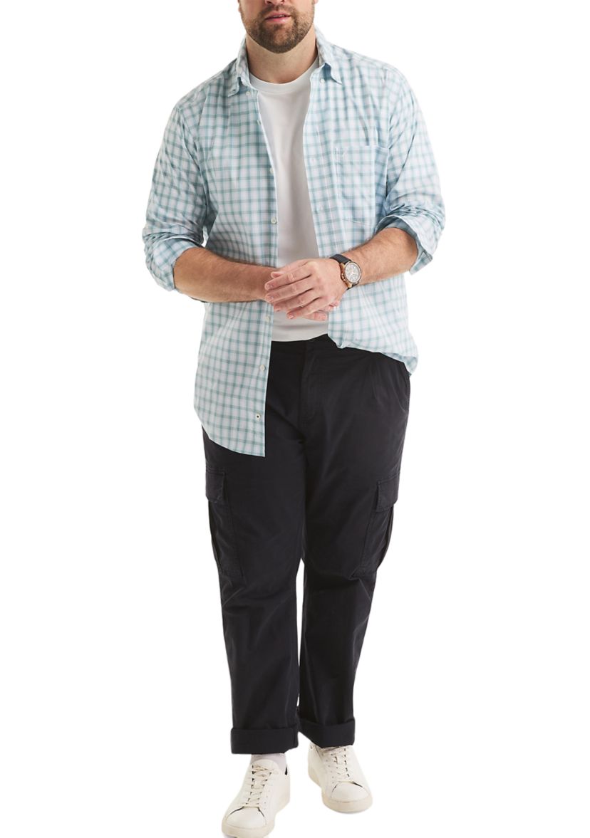 Big & Tall Long Sleeve Plaid Cotton Shirt 