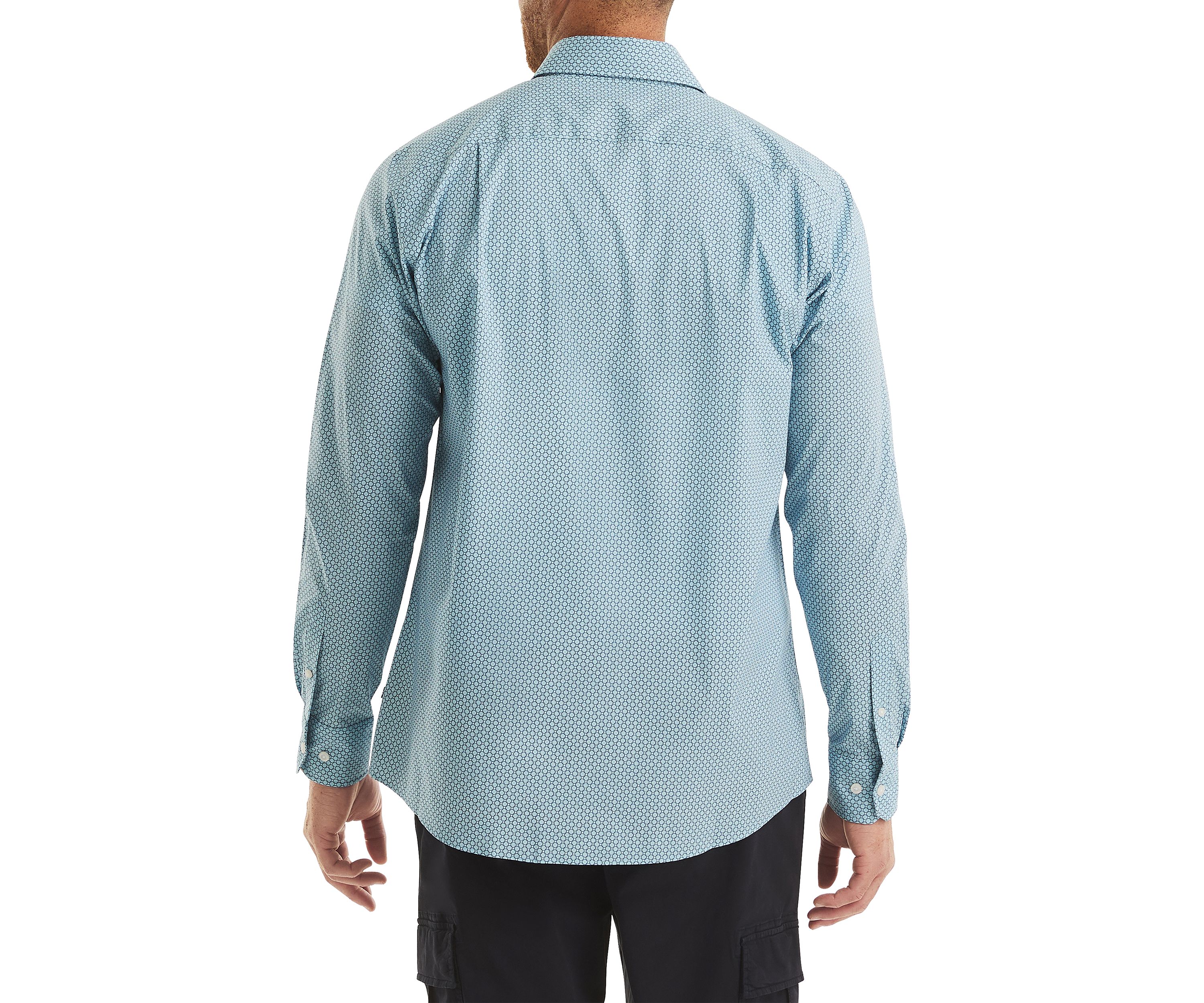Big & Tall Long Sleeve Printed Button Up Shirt 