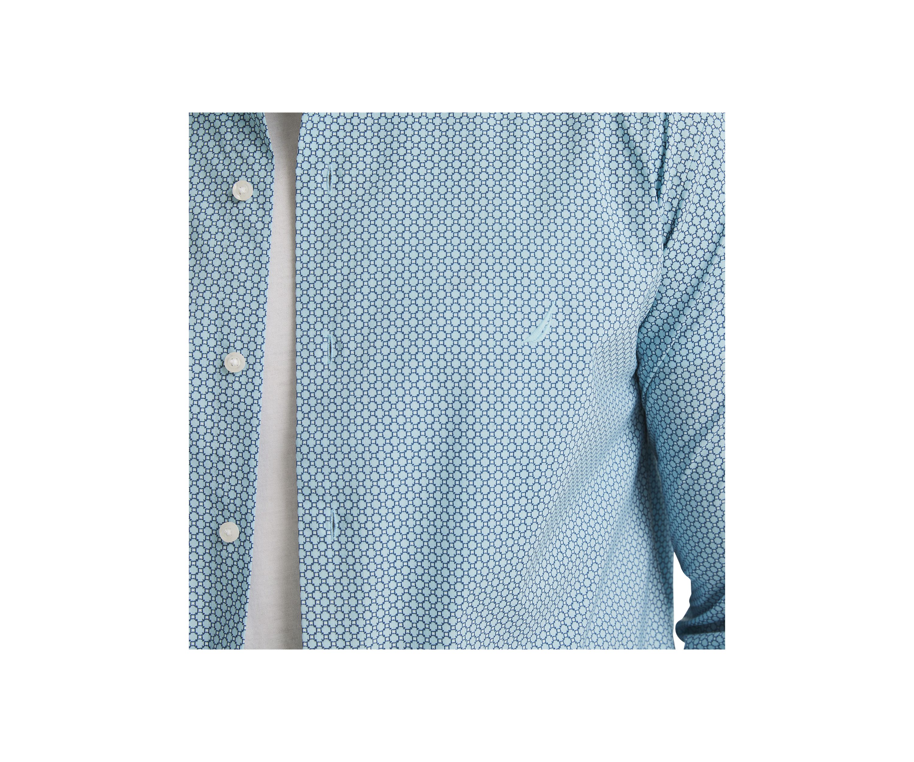Big & Tall Long Sleeve Printed Button Up Shirt 