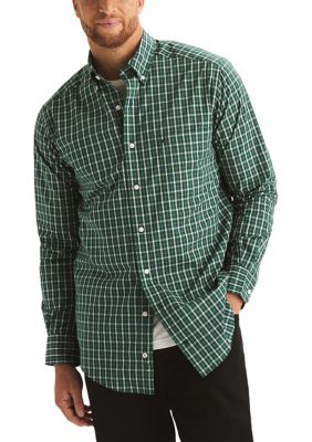 Nautica Men's Big & Tall Long Sleeve Plaid Button Down Shirt