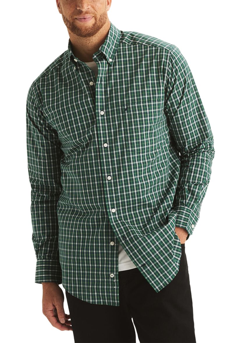 Big & Tall Long Sleeve Plaid Button Down Shirt