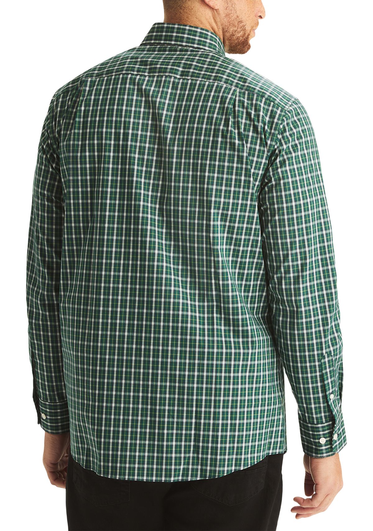 Big & Tall Long Sleeve Plaid Button Down Shirt