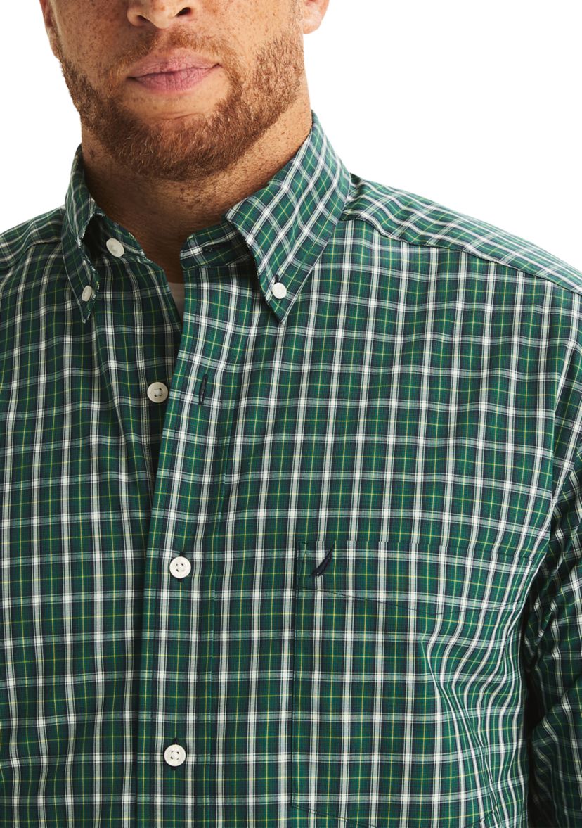 Big & Tall Long Sleeve Plaid Button Down Shirt