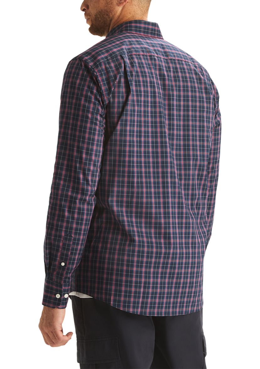 Big & Tall Long Sleeve Plaid Button Down Shirt