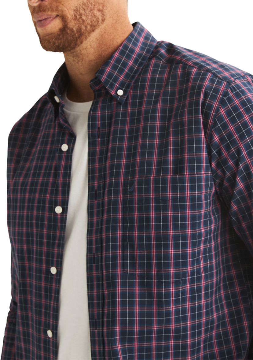 Big & Tall Long Sleeve Plaid Button Down Shirt