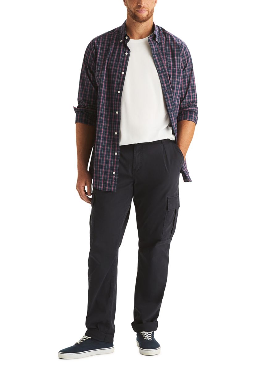 Big & Tall Long Sleeve Plaid Button Down Shirt