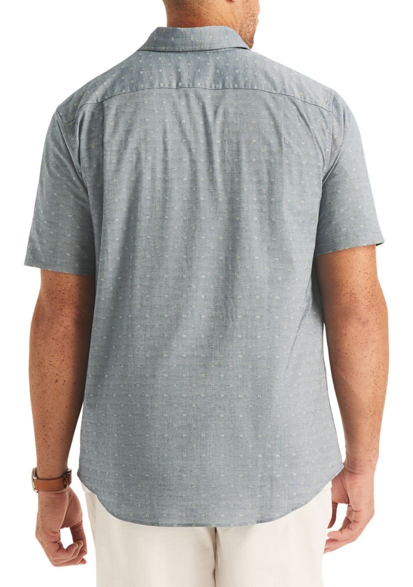 Nautica Big & Tall Short Sleeve Oxford Dobby Shirt | Belk