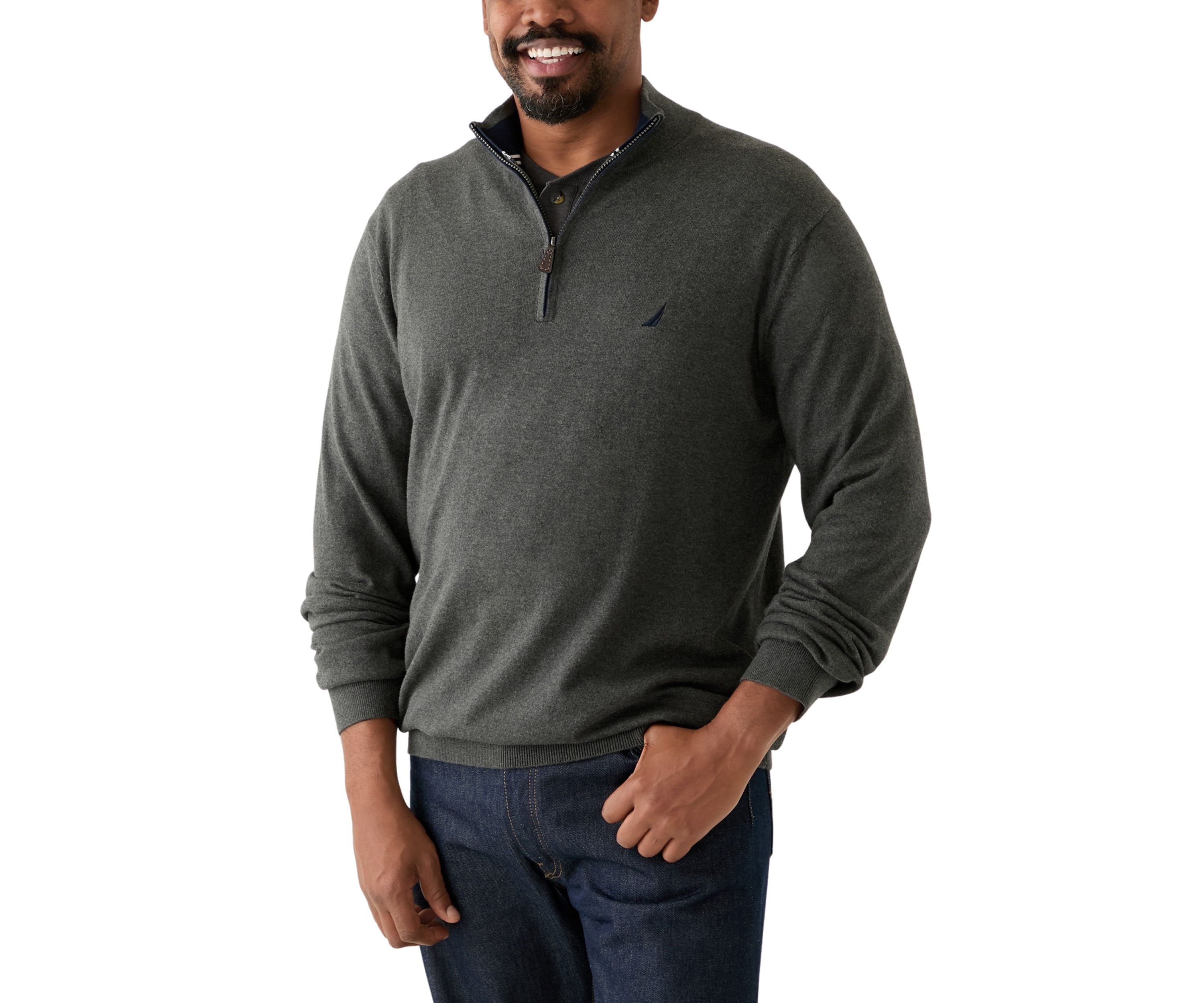 Big & Tall Navtech Quarter Zip Sweater
