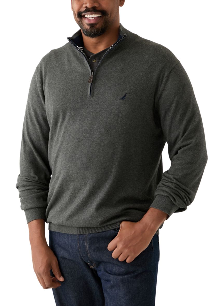 Big & Tall Navtech Quarter Zip Sweater