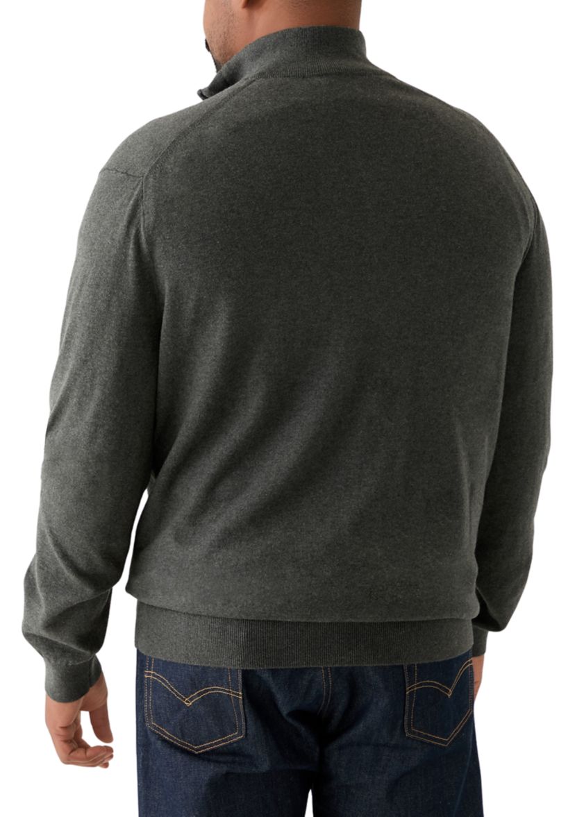 Big & Tall Navtech Quarter Zip Sweater