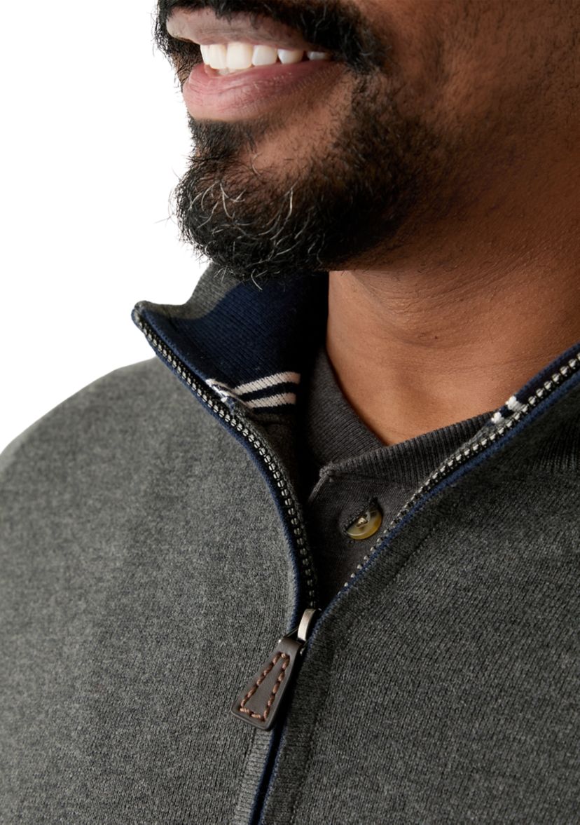 Big & Tall Navtech Quarter Zip Sweater