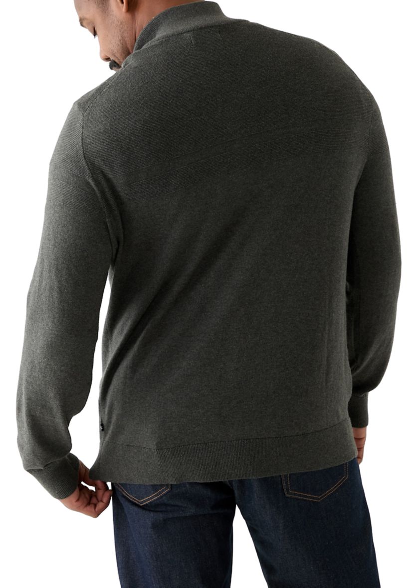 Big & Tall Navtech Mock-Neck Full-Zip Sweater