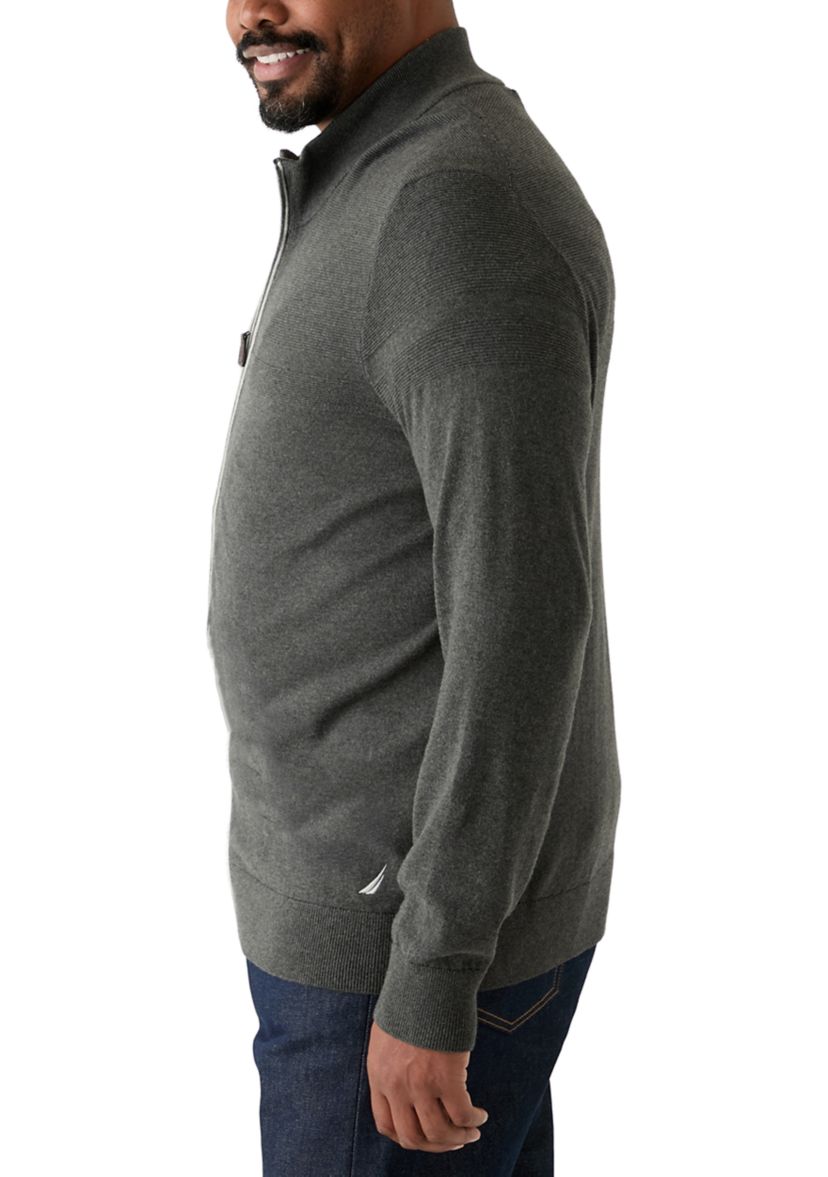 Big & Tall Navtech Mock-Neck Full-Zip Sweater