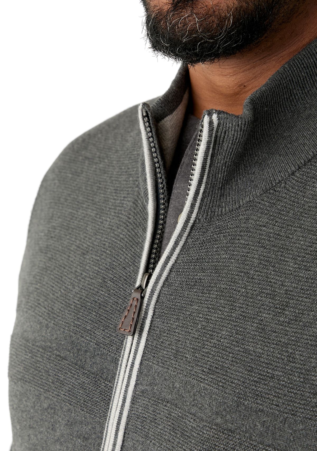 Big & Tall Navtech Mock-Neck Full-Zip Sweater