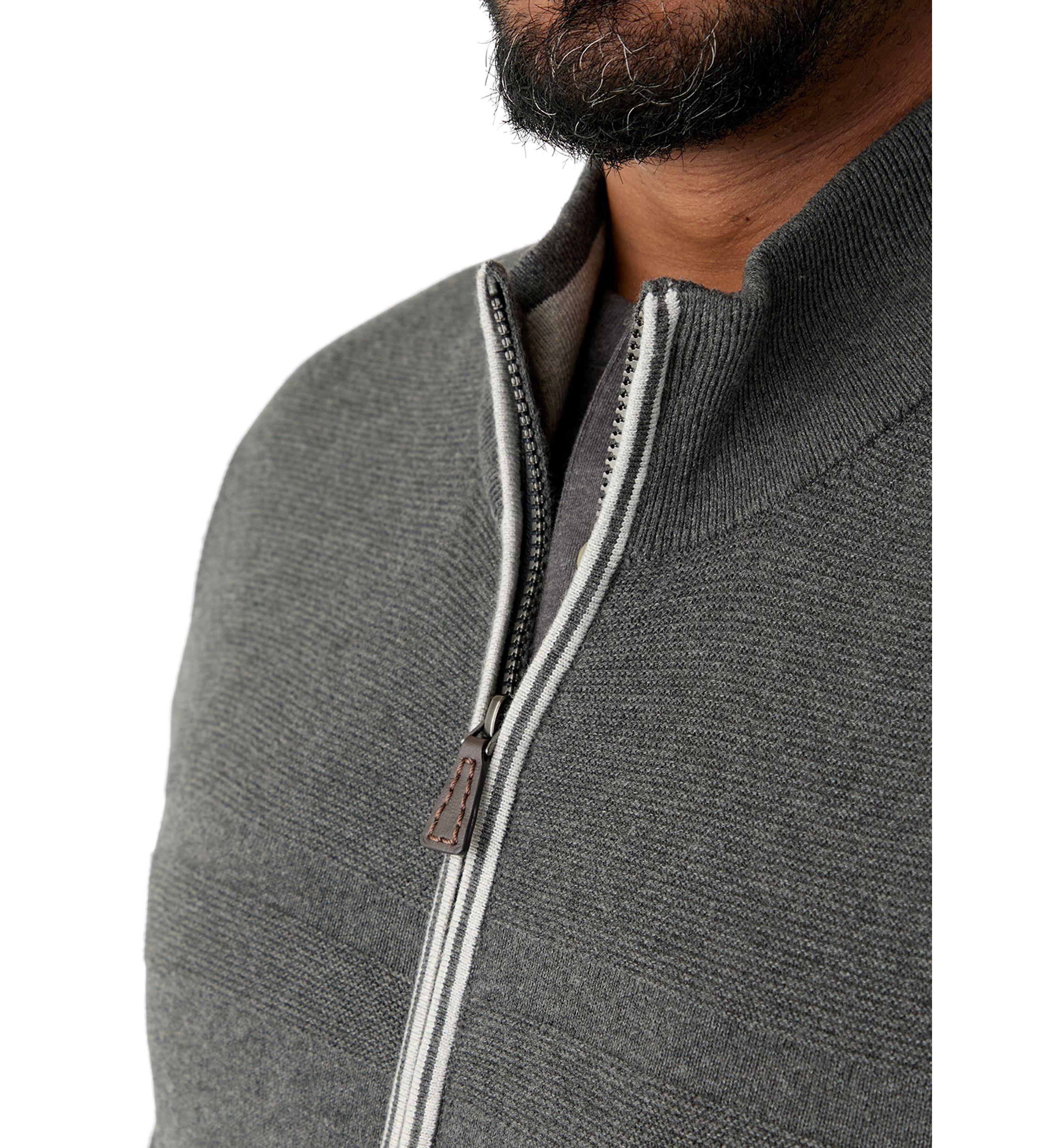 Big & Tall Navtech Mock-Neck Full-Zip Sweater