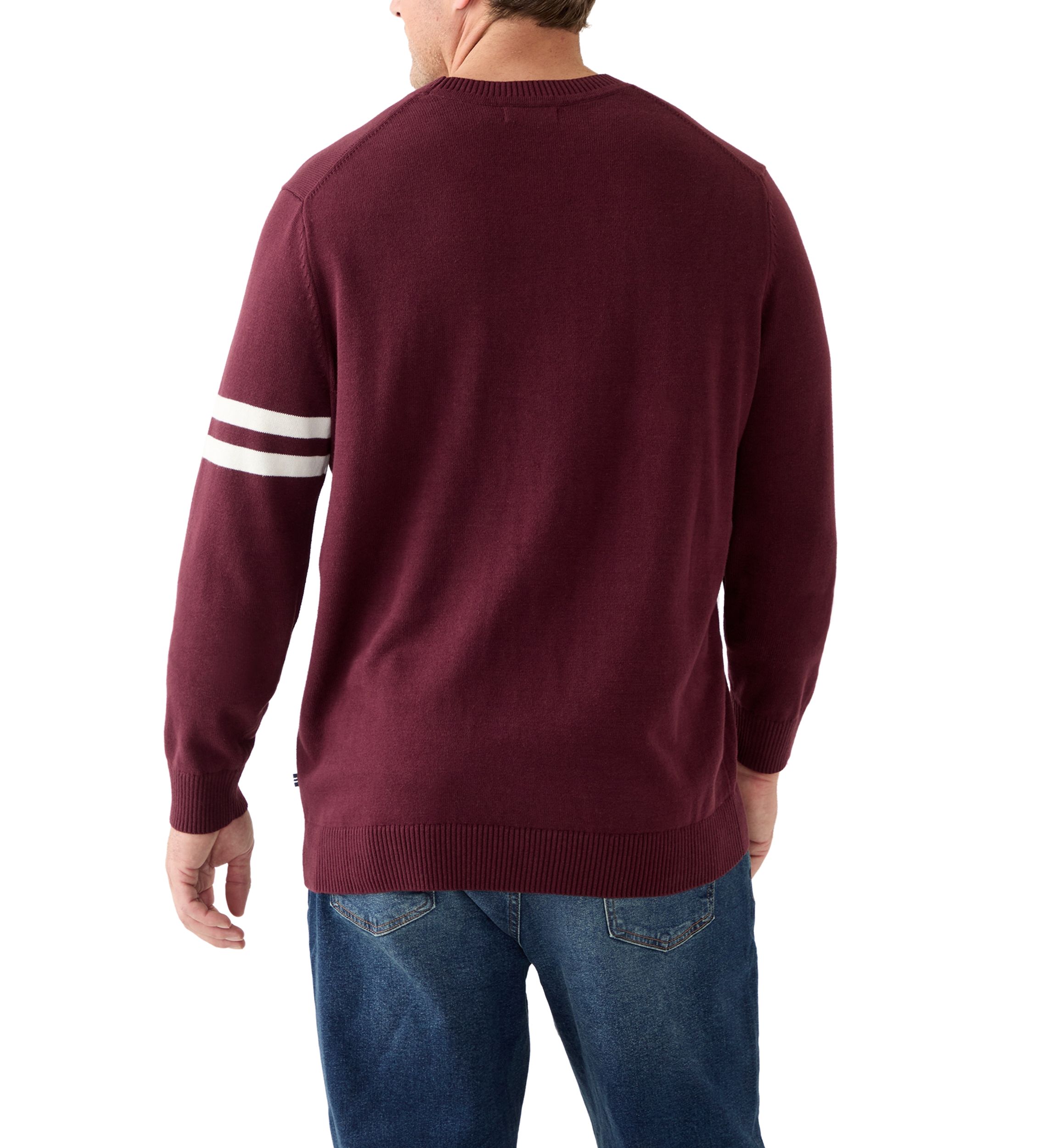 Big & Tall Embroidered Crew Neck Sweater
