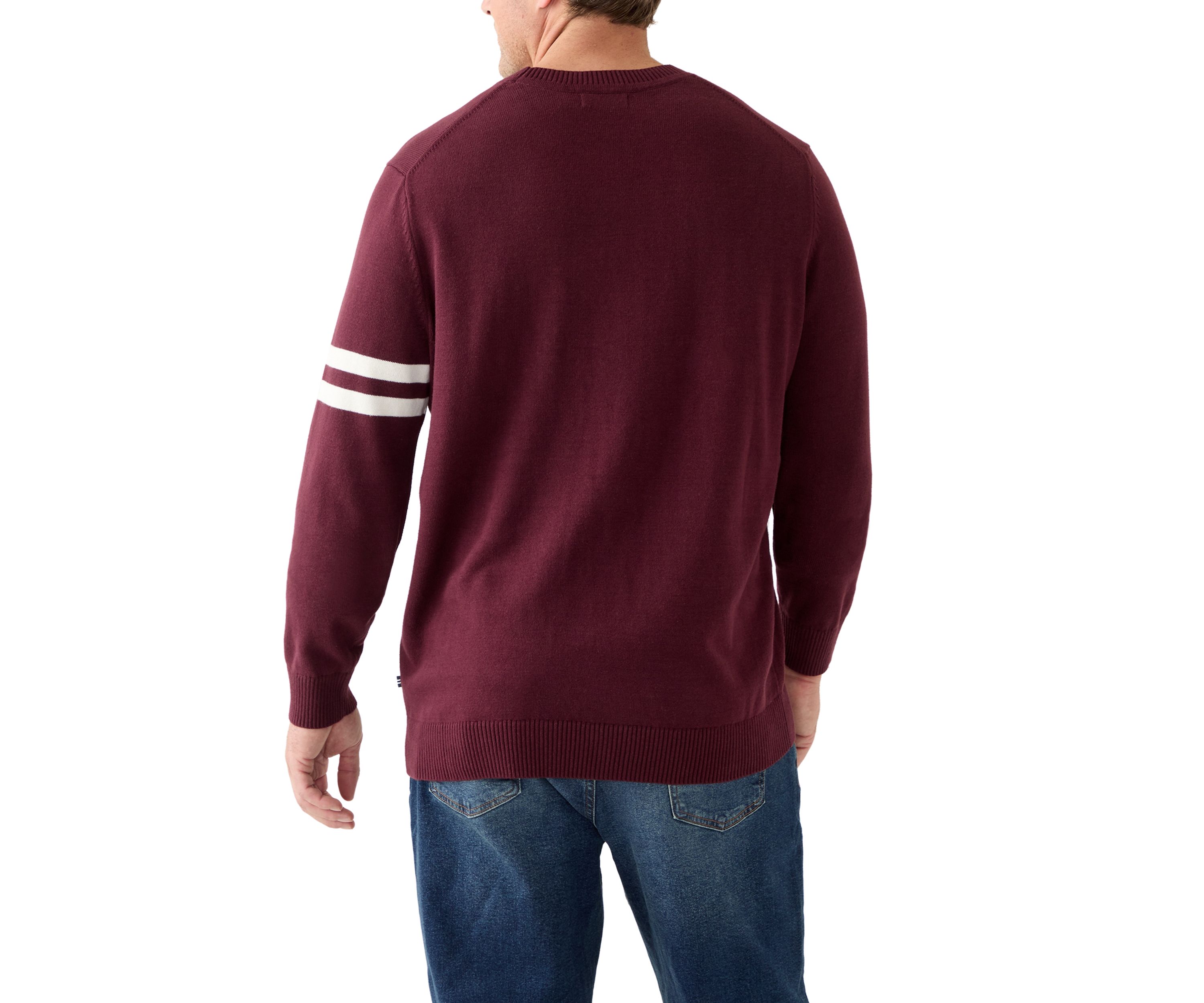 Big & Tall Embroidered Crew Neck Sweater