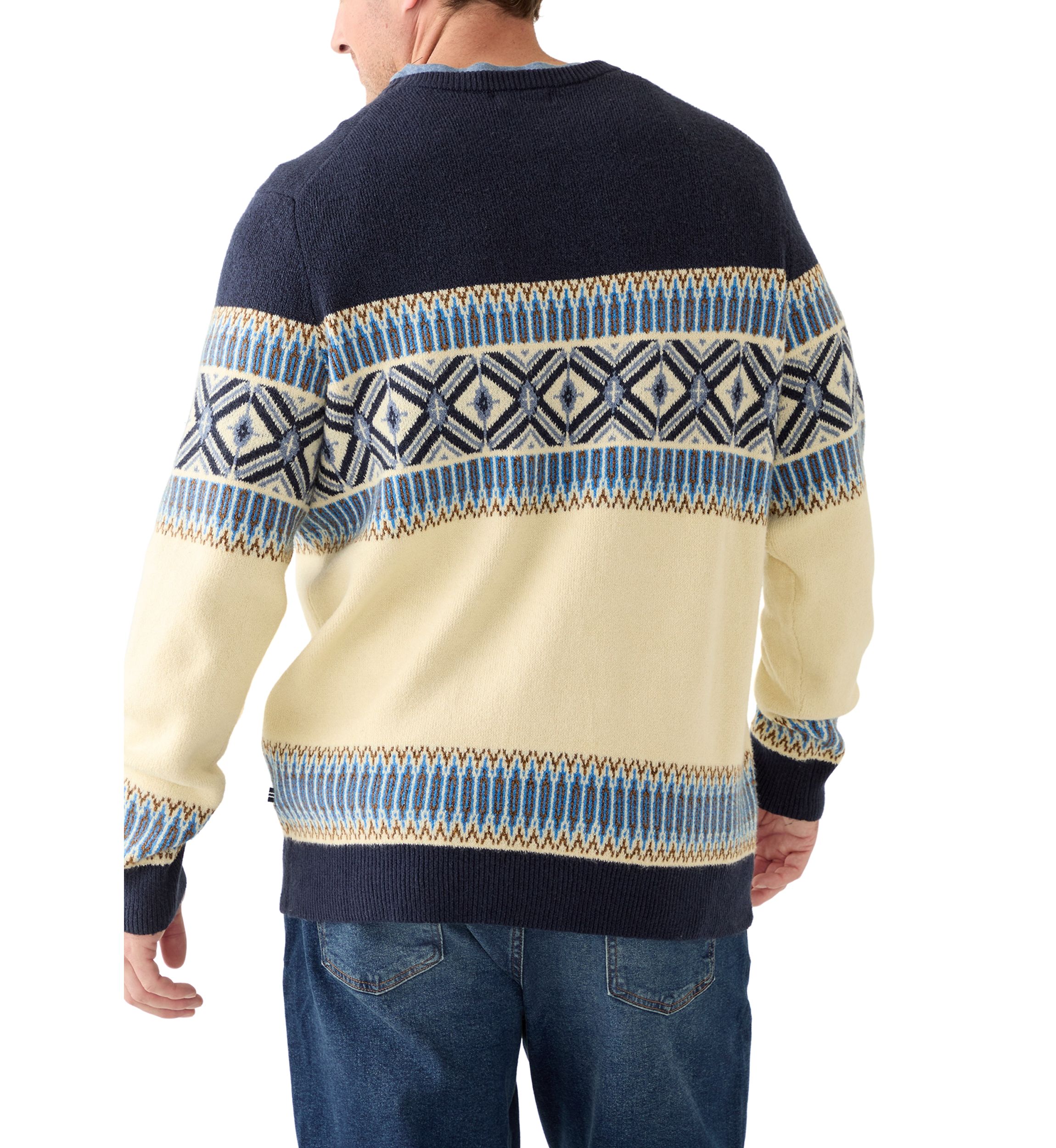 Big & Tall Fair Isle Crew Neck Sweater