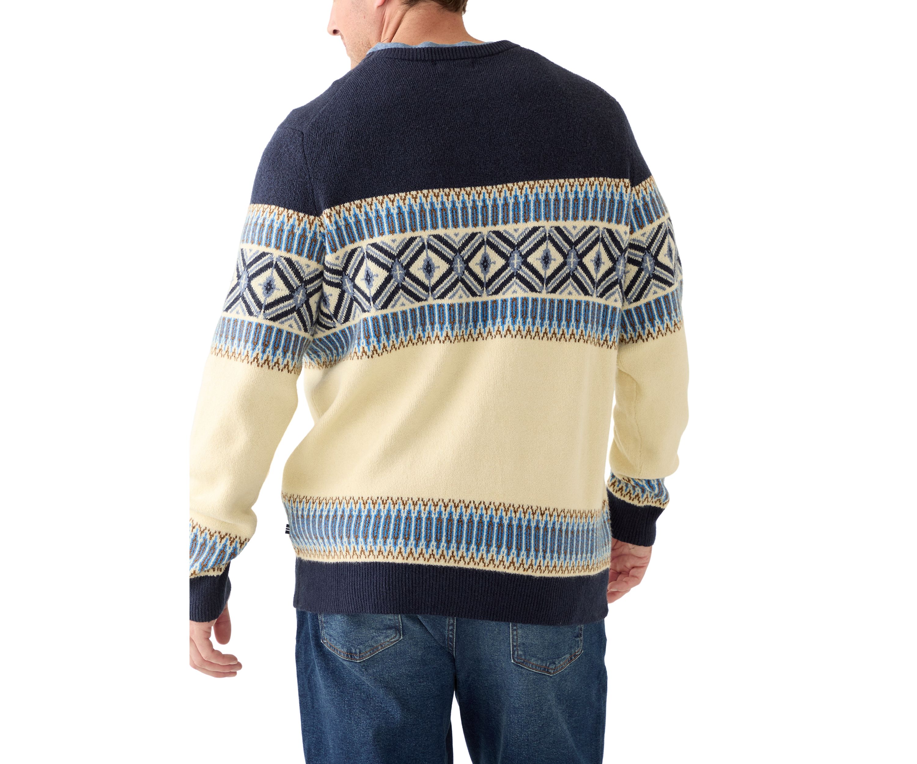 Big & Tall Fair Isle Crew Neck Sweater