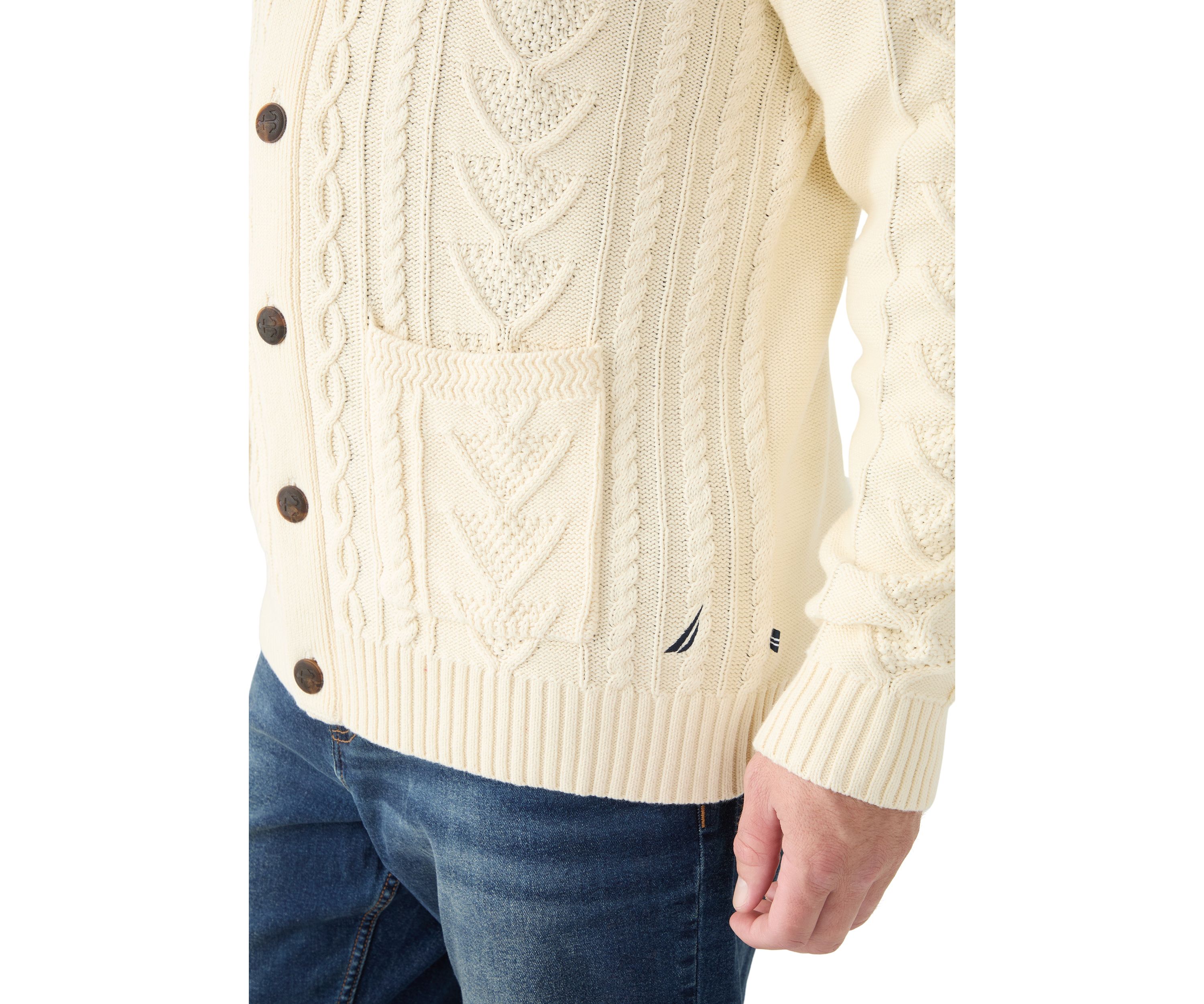 Big & Tall Cable-Knit Cardigan